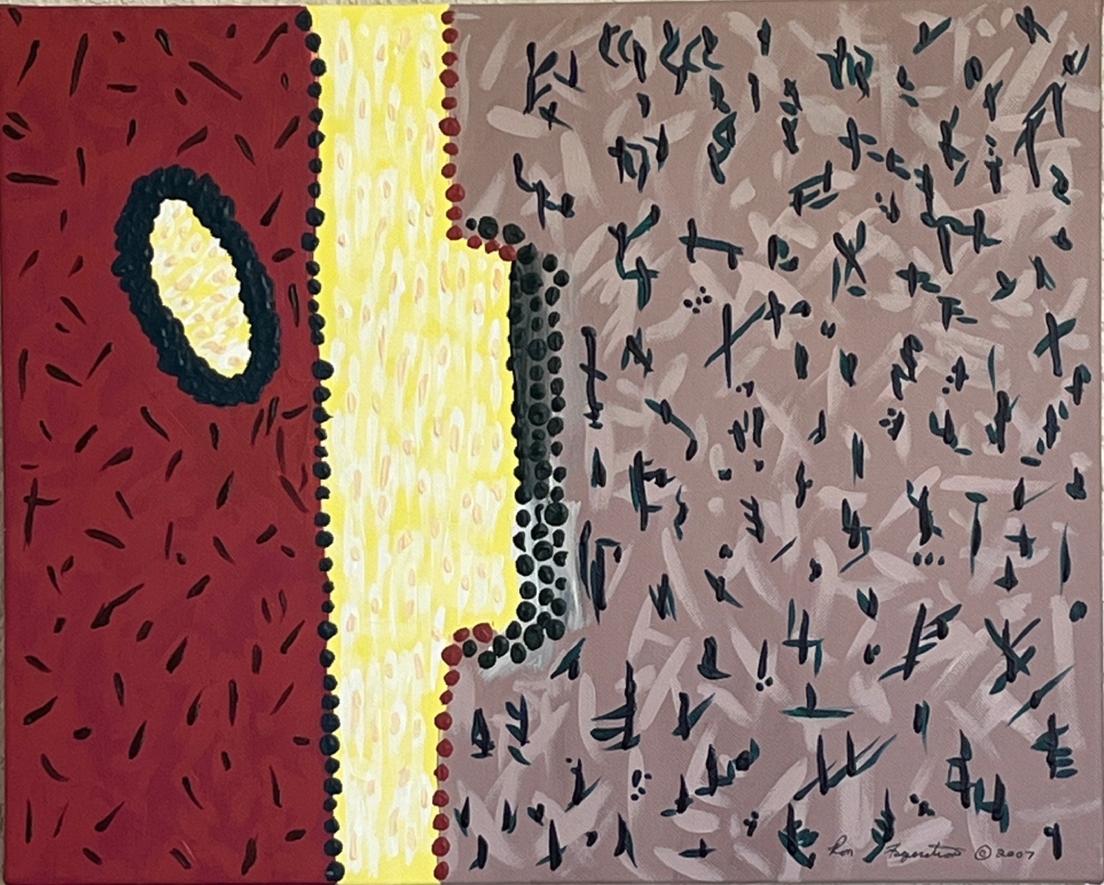 Original Abstract Acrylic Art Painting – Jubilant Jump 1