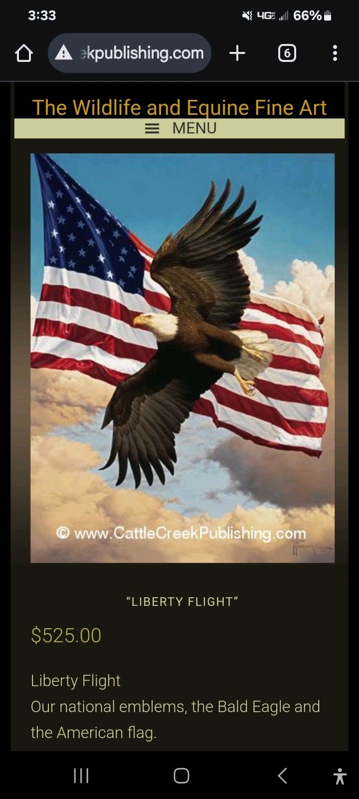 Tom Mansanarez 2007 283/2600 Signed Framed. Eagle Liberty Flight Painting