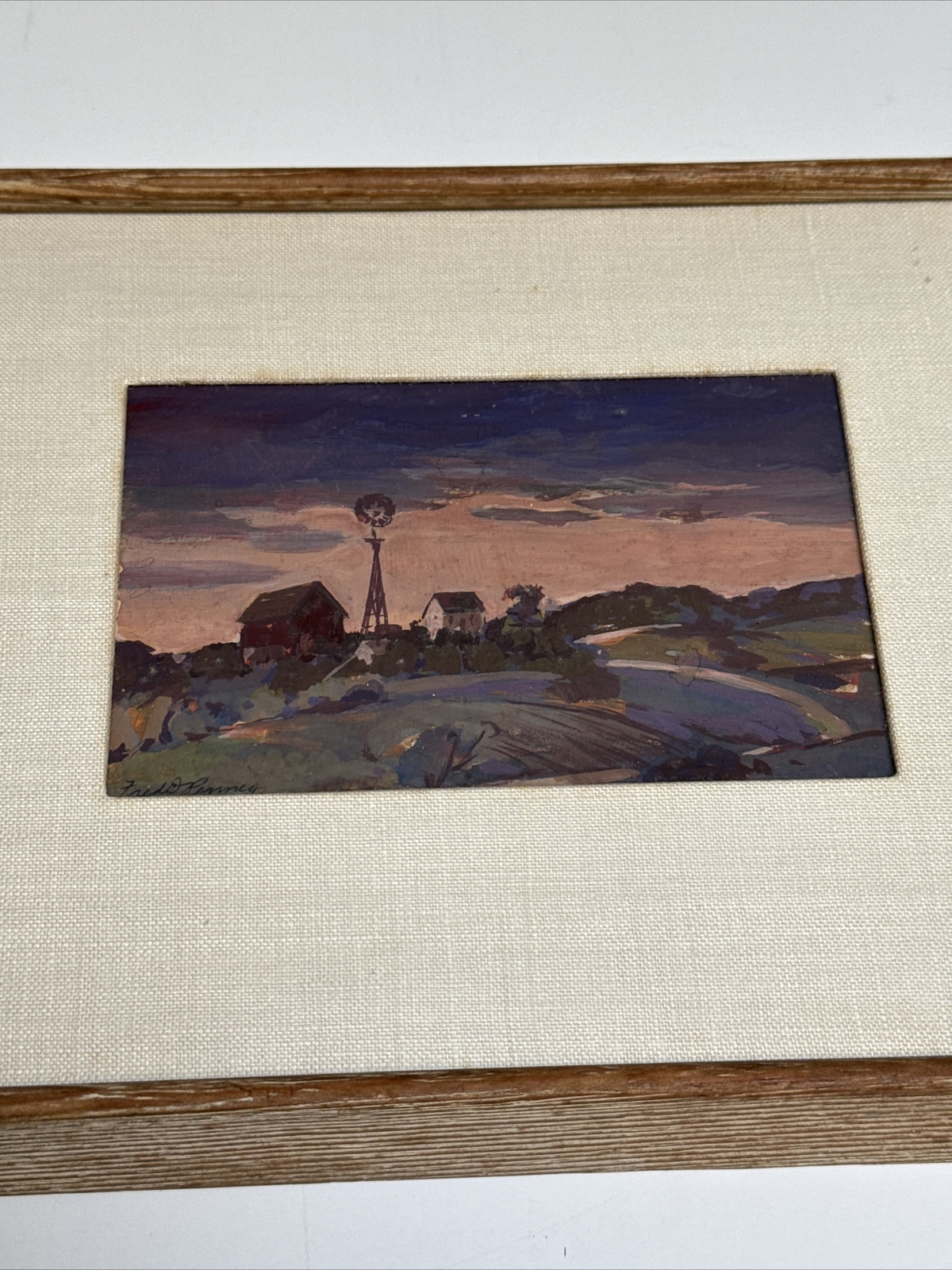 Antique REGIONALIST Landscape Painting WPA STYLE ERA LISTED PENNEY Impressionism