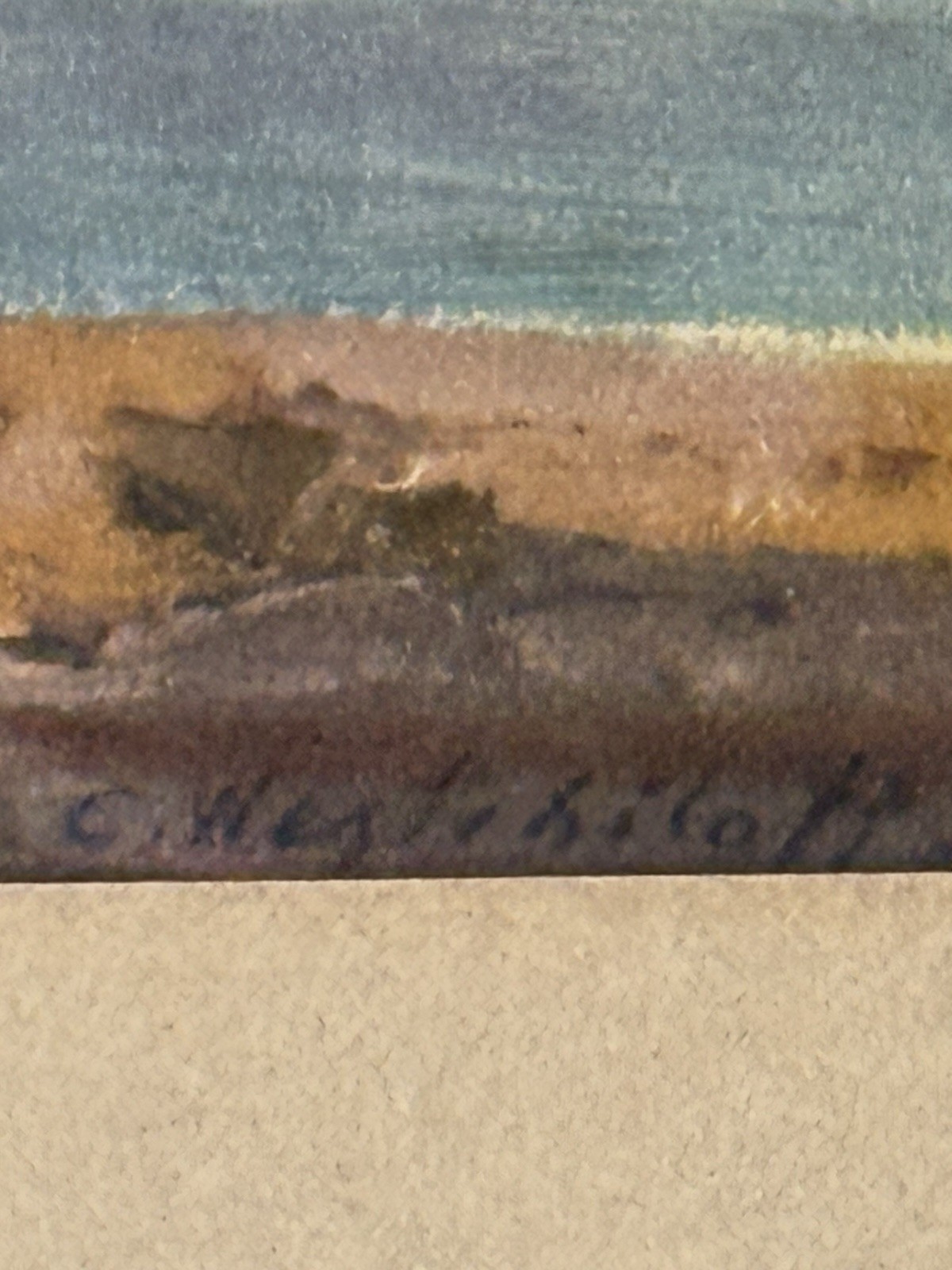 CONSTANTIN WESTCHILOFF ANTIQUE LANDSCAPE SEASCAPE WATERCOLOR PAINTING OLD 1920s