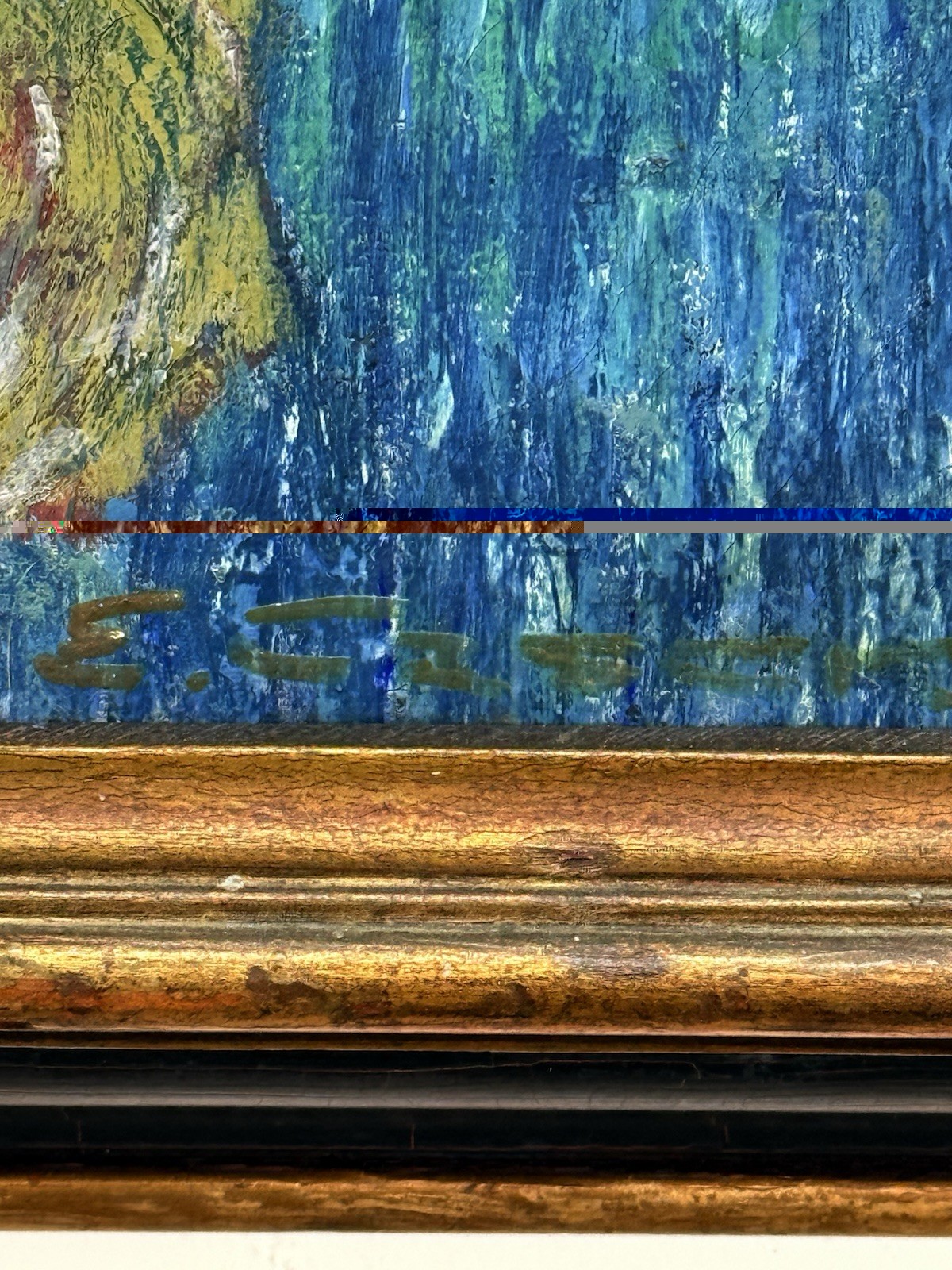 Stunning Signed Original Early 20th C European Oil Painting Post Impressionist