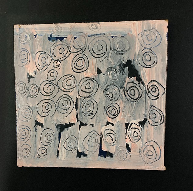 Abstract Painting Original Acrylic & Ink Expressive Modern Art Pink Miz Katie