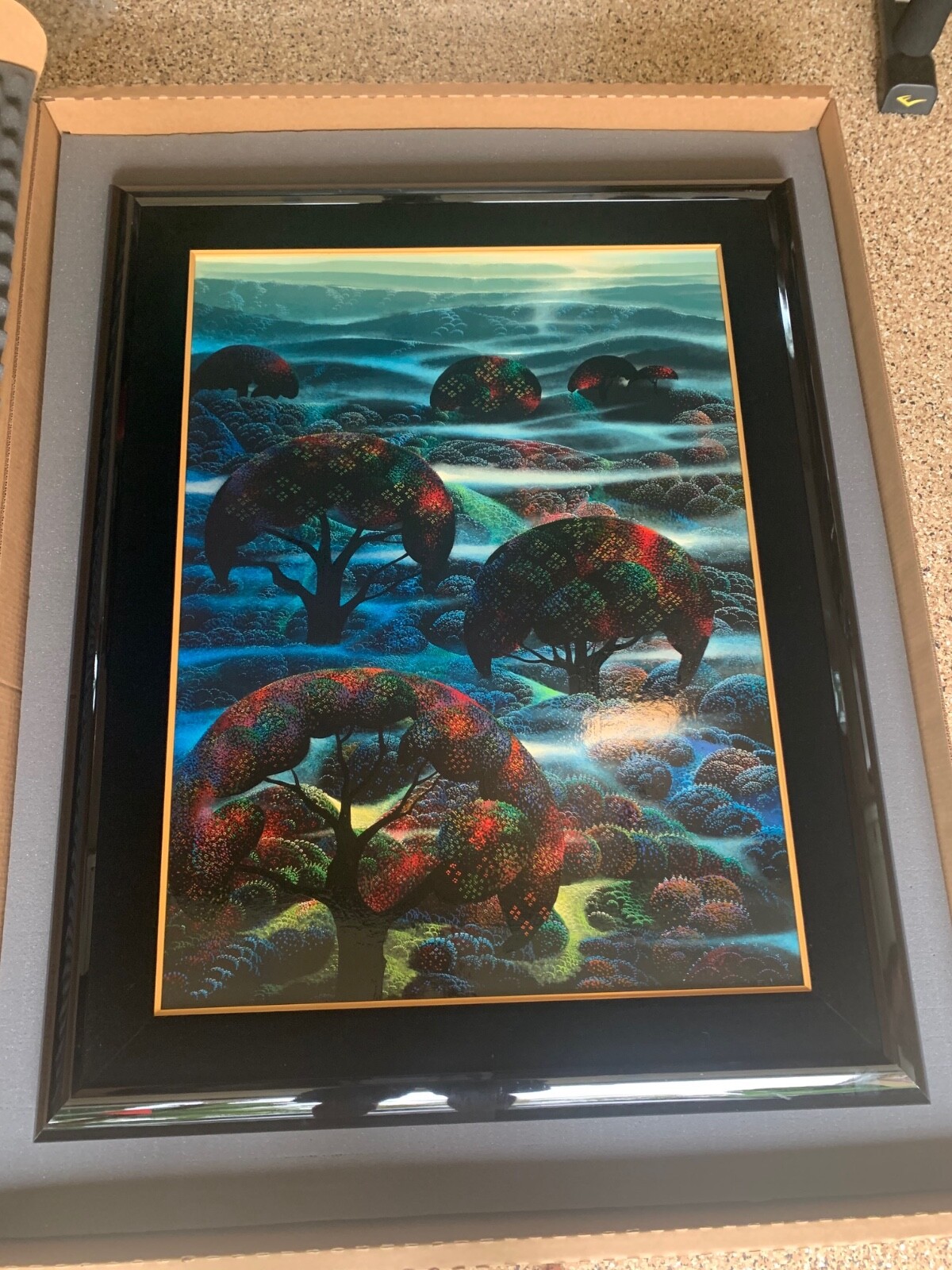 Original Oil on Panel by Eyvind Earle «Garden of Dreams» Framed Orig for Series