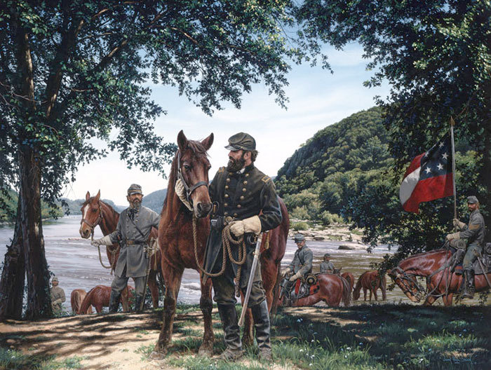 Jackson Meets Little Sorrel – By John Paul Strain – Signed Exec. Canvas Giclée