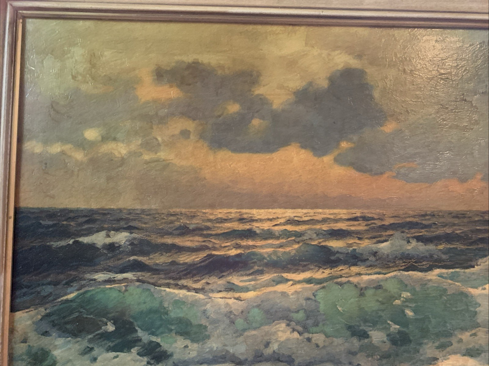 ALEXANDER DZIGURSKI 36×24 SEASCAPE Framed LITHOGRAPH