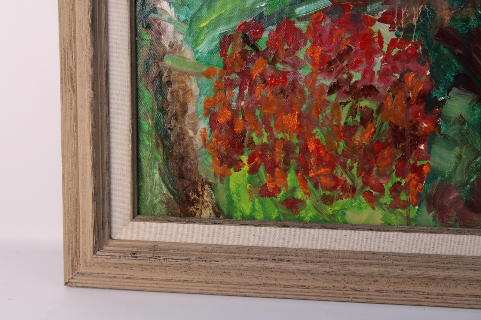 Eric de Vienne Abstract Landscape Trees Oil Painting On Canvas Signed 03