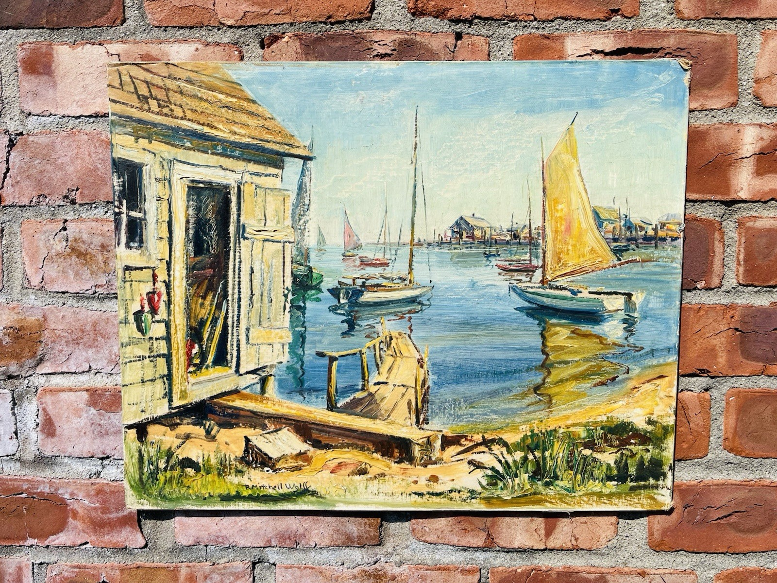 New Jersey Impressionist Artist Ruth Mitchell Wolff Painting New England Coast
