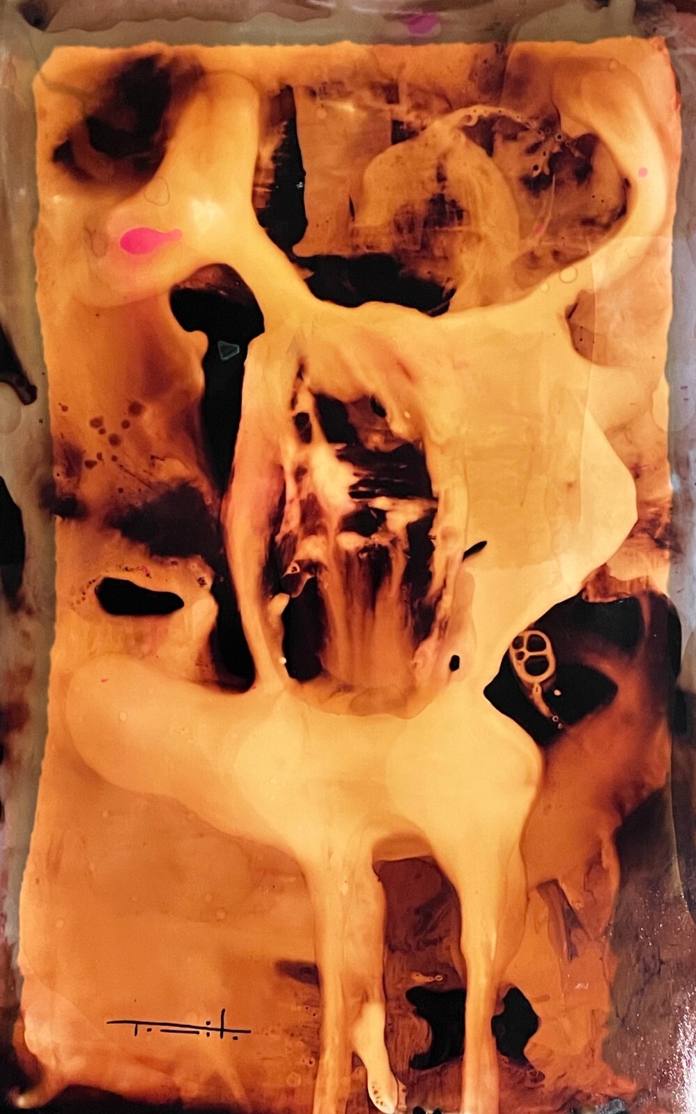 Tonito Original Painting.THE Dance.Natural dynamic flowing art.Mystical figures