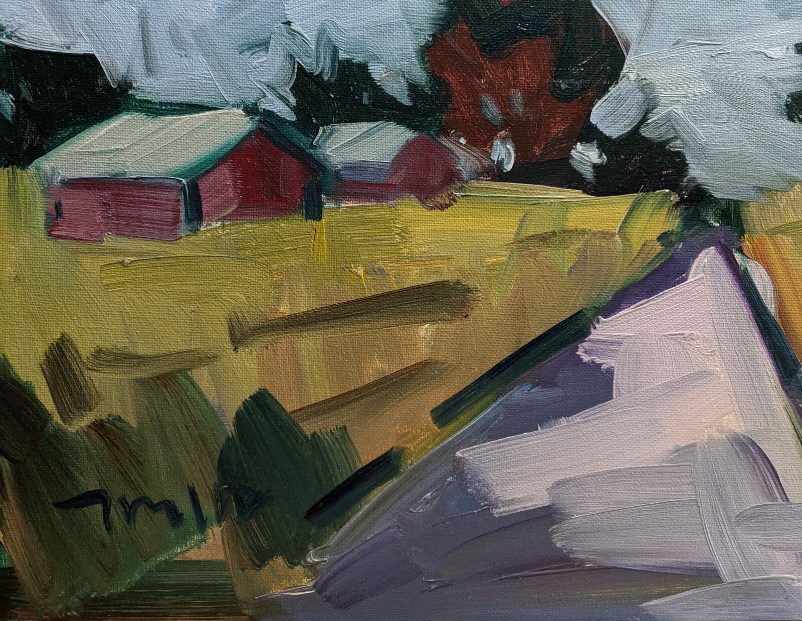9X12 COUNTRY ROAD BARNS FARM JOSE TRUJILLO (Moving Sale All Must Go)