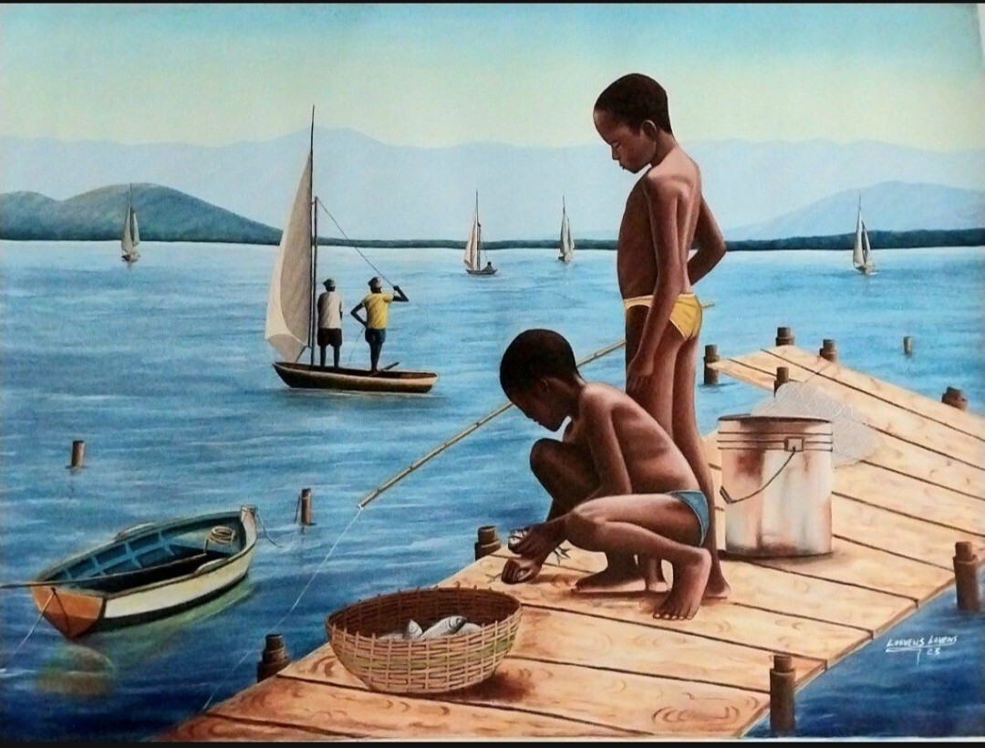 ŠTUNNING 30 x 40 Original ART BY THE LISTED MASTER LORVENS LOVENS-HAITI HAITIAN-