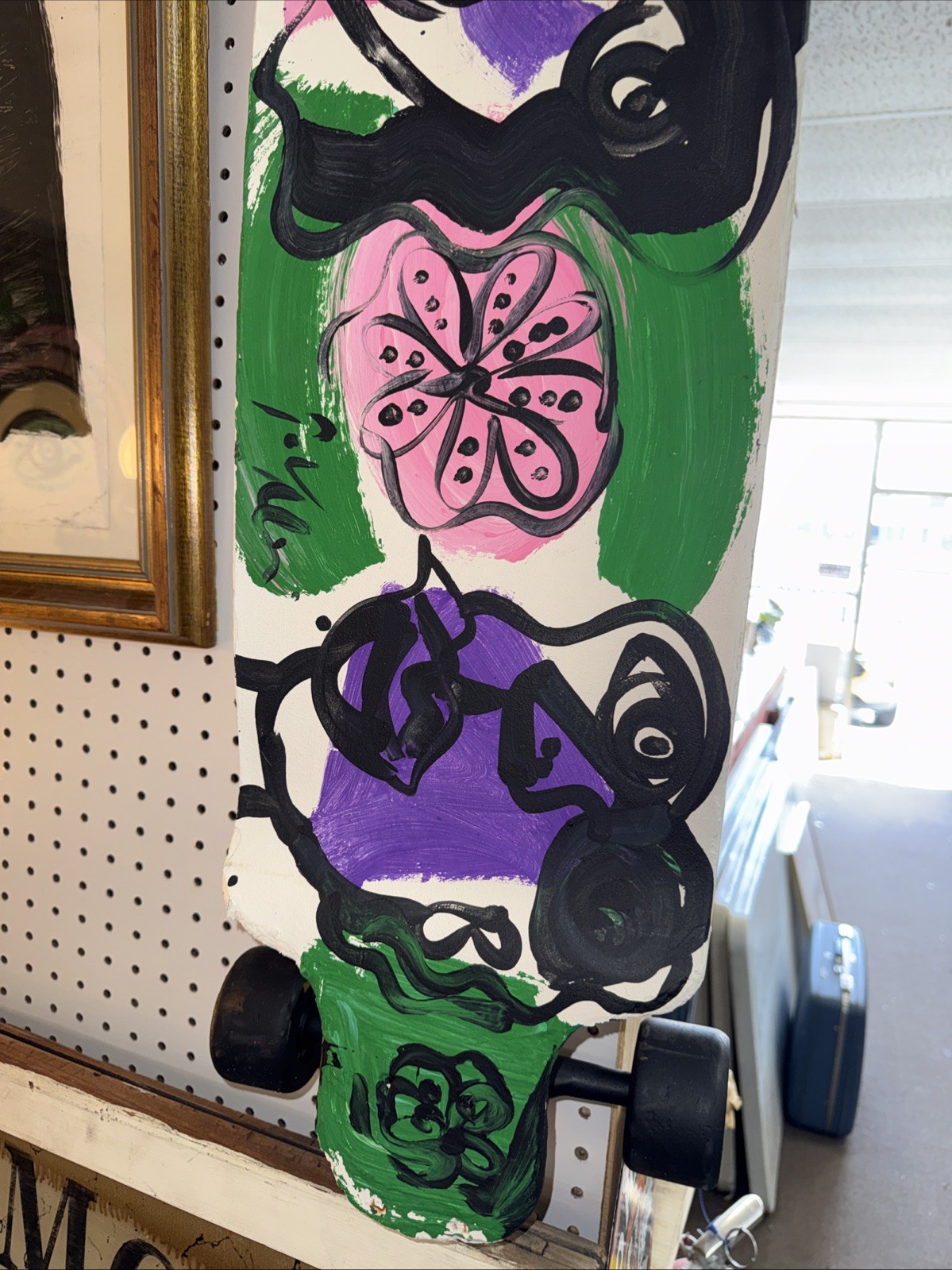 Peter Keil Abstract Skateboard Painting COA Modern Art Sculpture