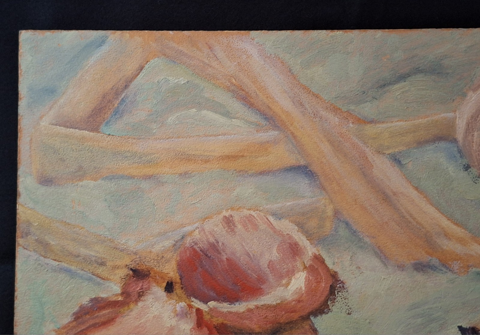 Original Seashell Impressionist Still Life Painting 16×20″ unframed