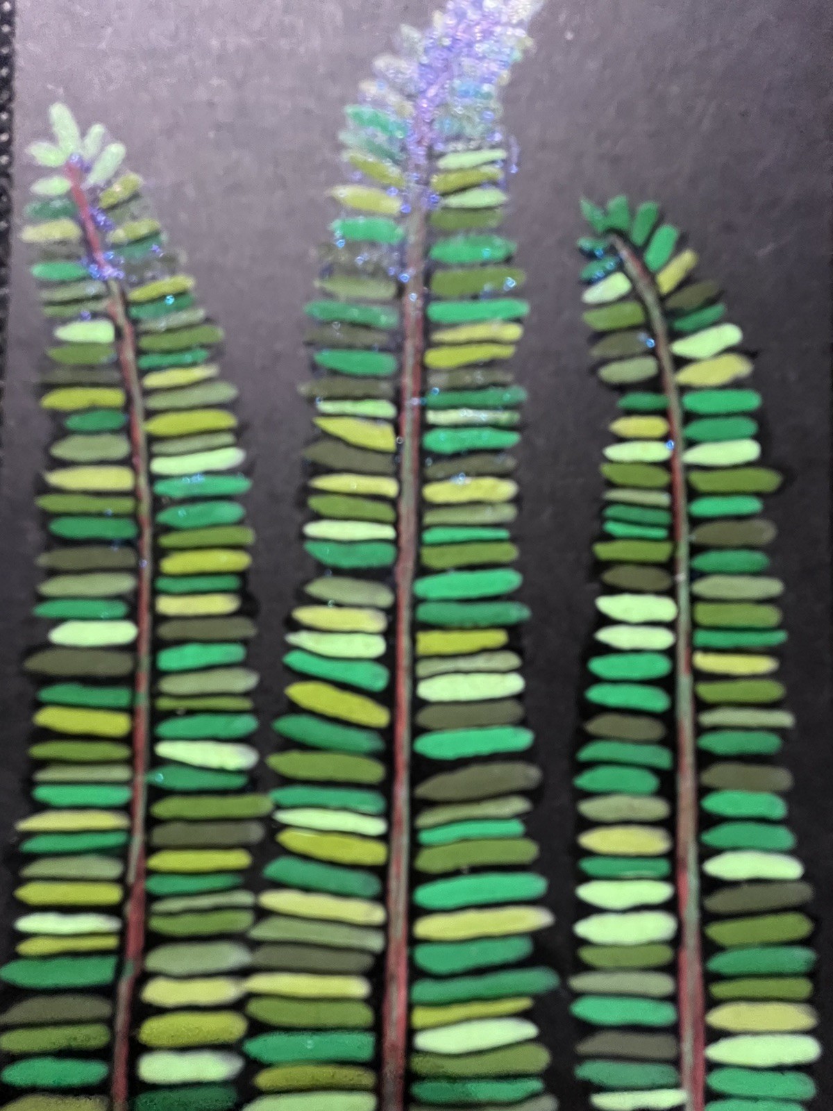 Original ACEO Art Card 2 1/2” x 3 1/2” fern