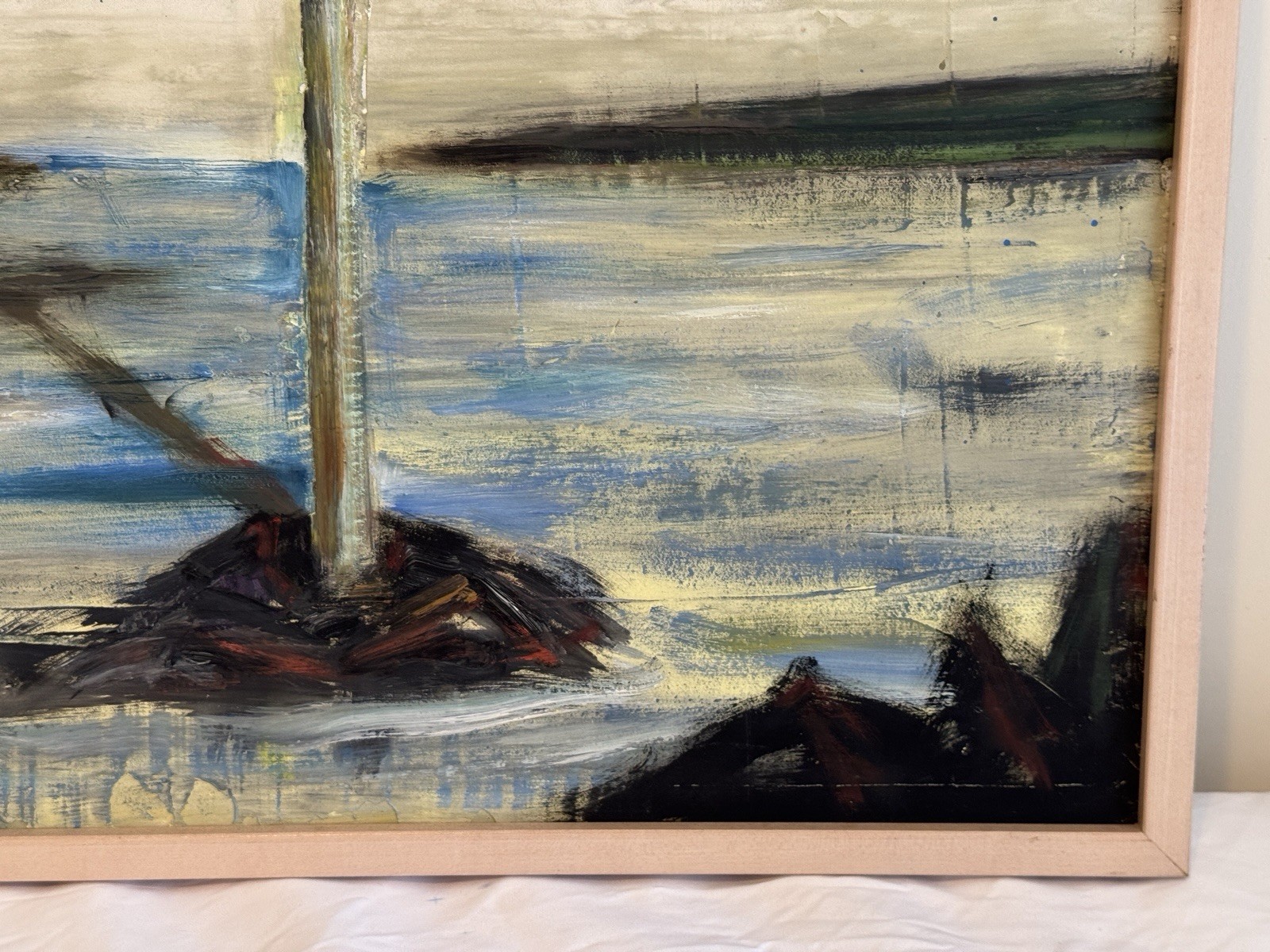 Michael Byron (US, B. 1954) ‘Untitled’ Oil Painting 1984 W/ Gallery Labels