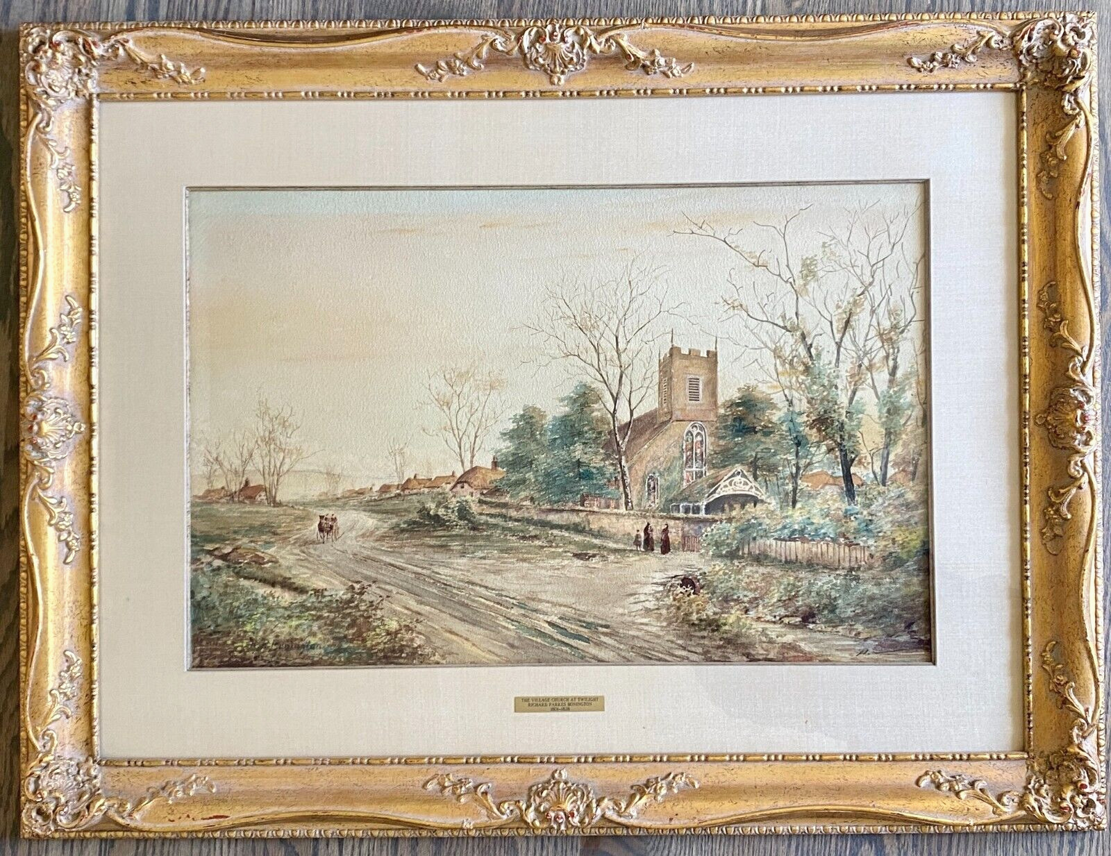 RP BONINGTON Signed Original Early 19th C Watercolor Gouache St Peter’s Church