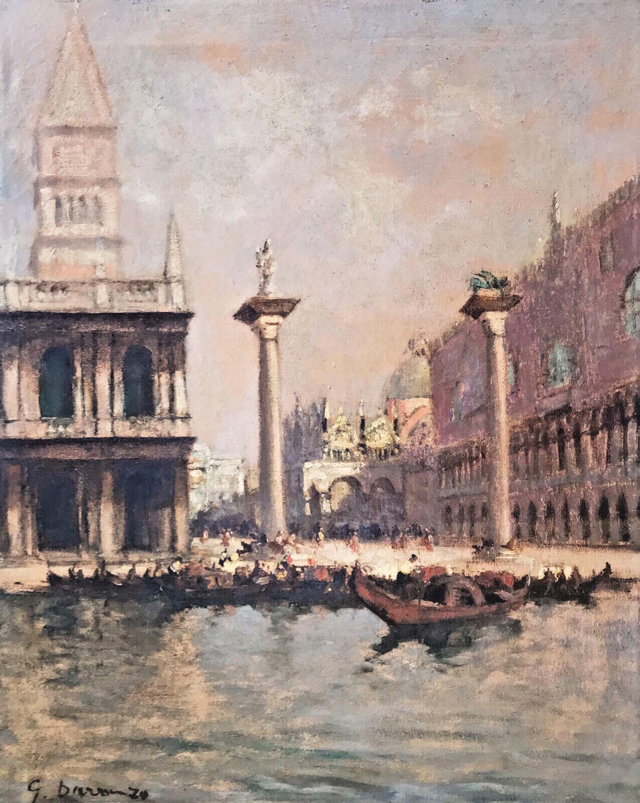 New York Oil GRACE ALLISON BANNON ‘Piazza Verticals’, 19″ x 15″