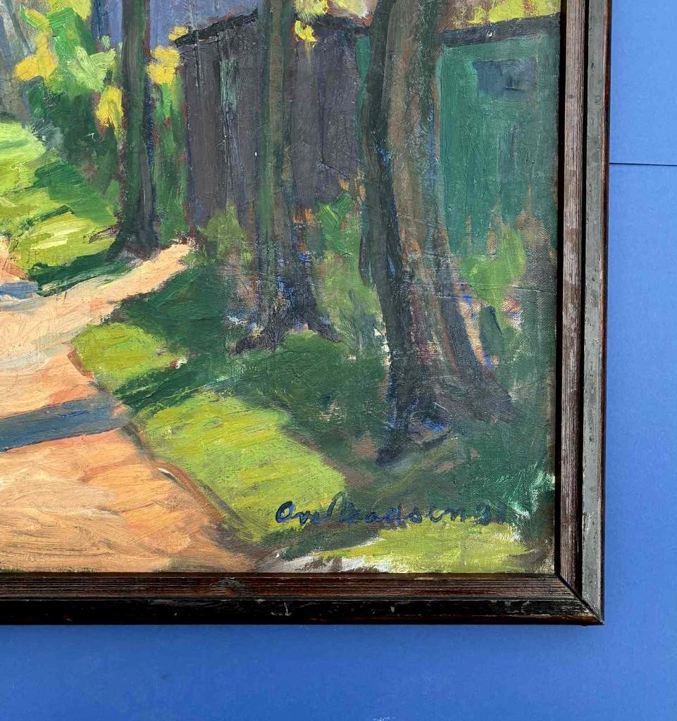 Ove Madsen (1889) – Fine Modernist Forest Oil Painting, Dated 1931, COA