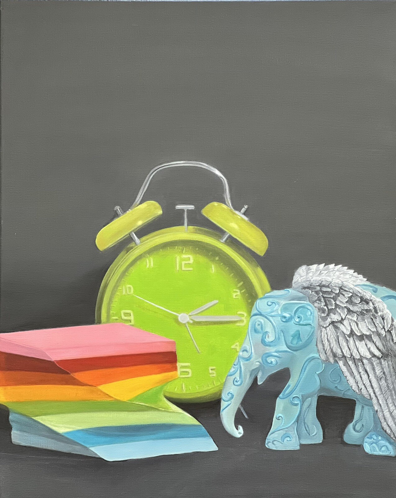 Time Doesn’t Wait_Original 16”x 20” Hand Painted Oil Painting on Canvas