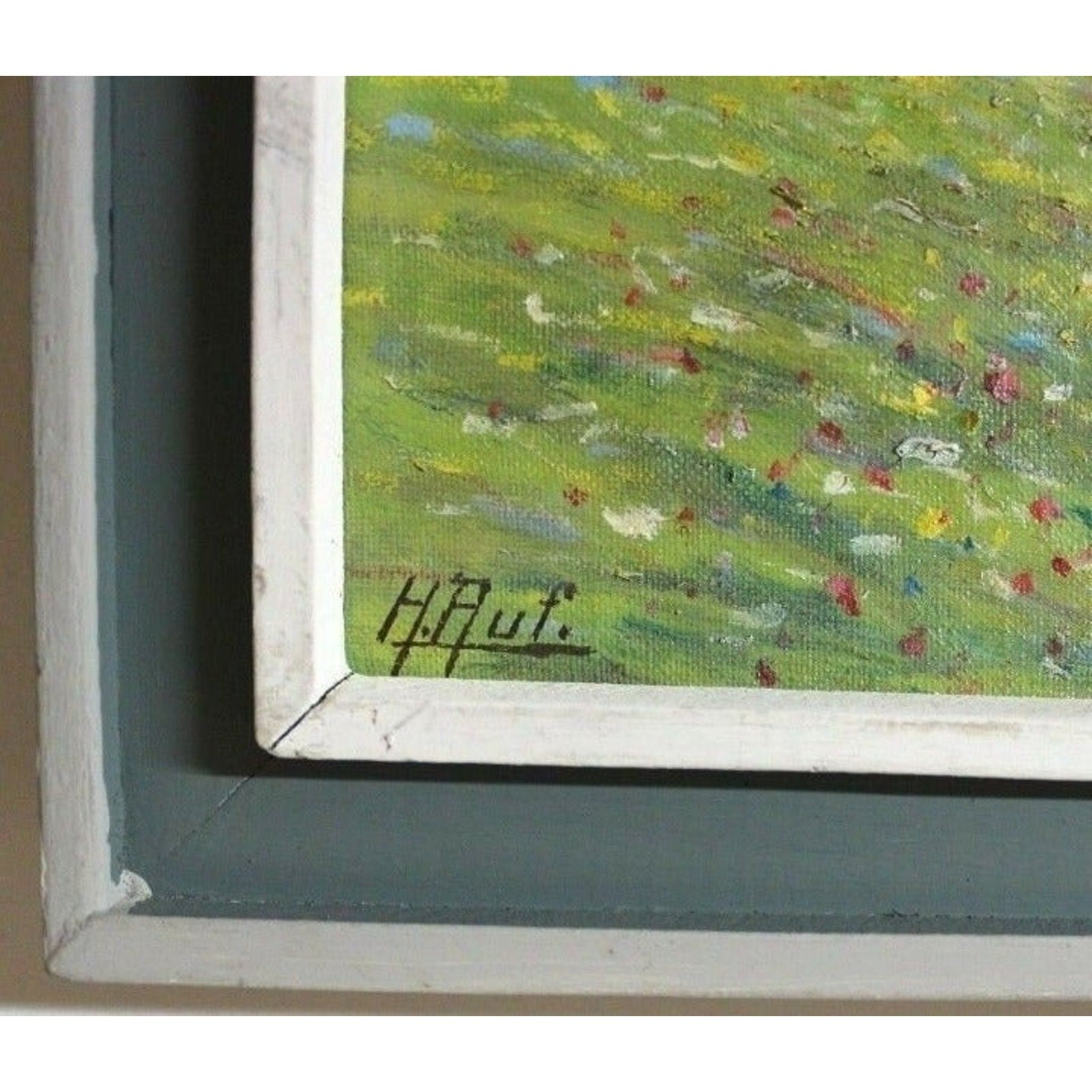 Original Landscape Painting Hermann Ruf. Oil on Canvas Art