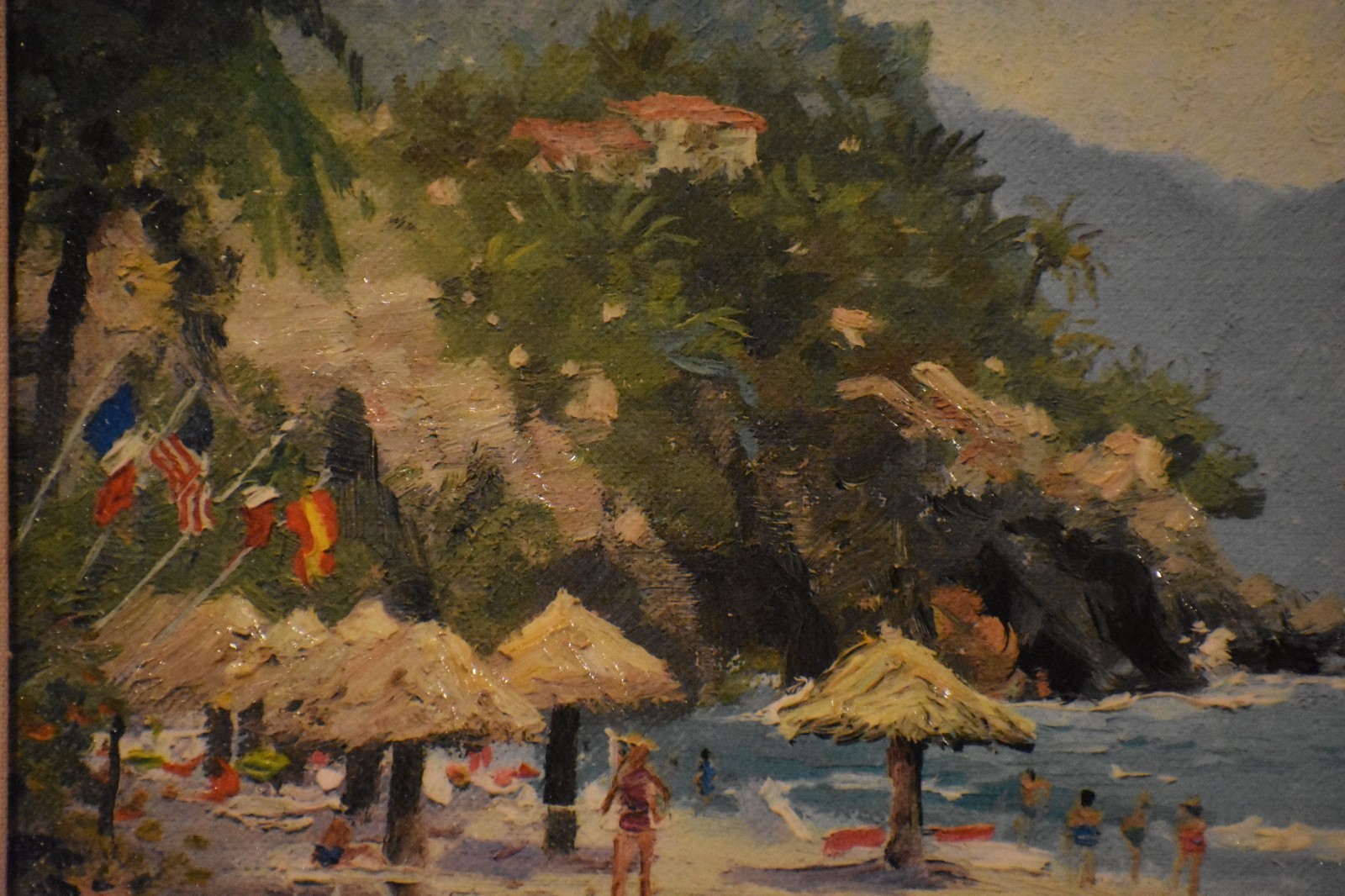 Thomas Kinkade Puerto Vallarta Beach Plein-Air Oil Lithograph S/N Painting Cert