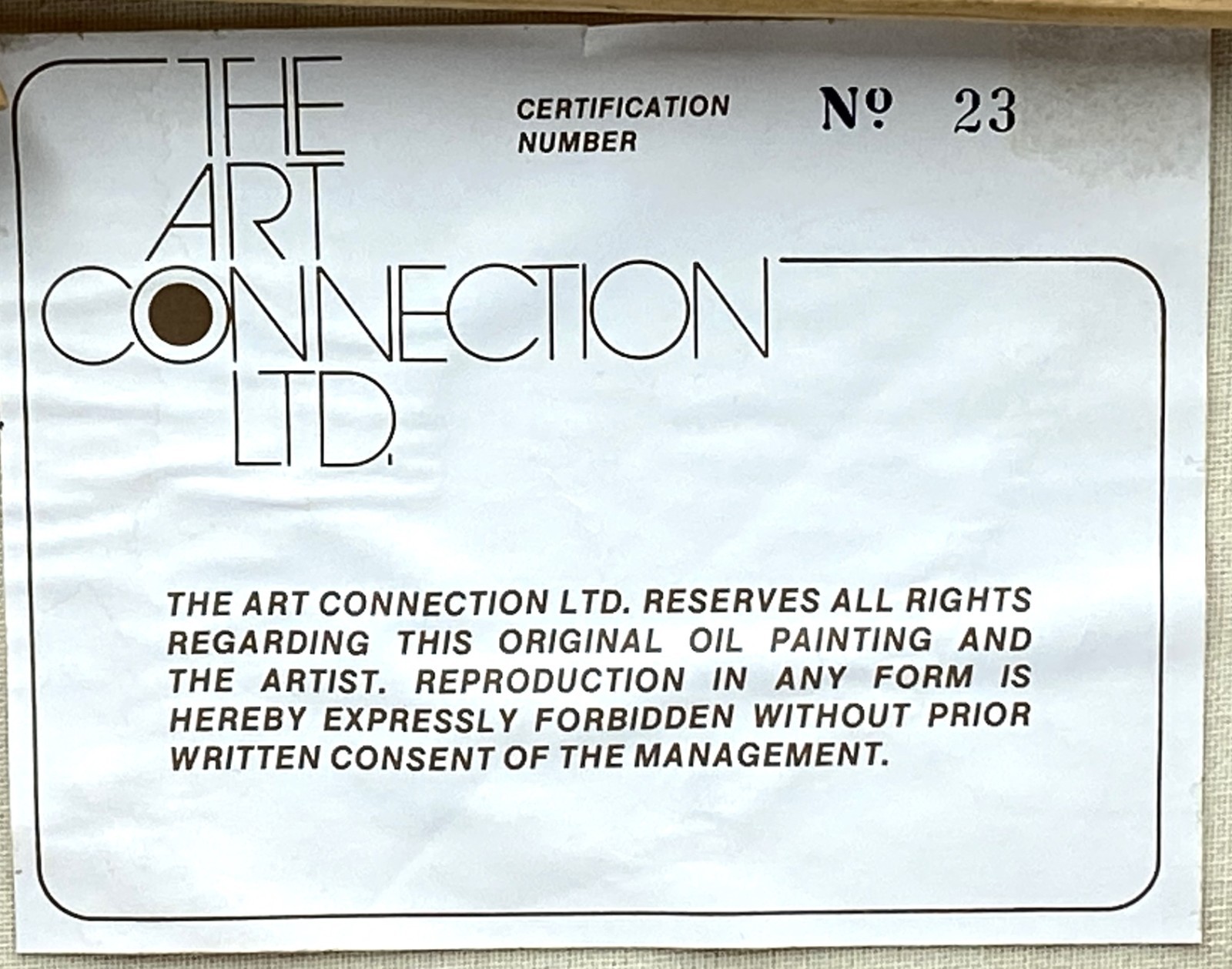 8″ x 10″ Country Scene Signed Certified The Art Connection Ltd Matted & Framed