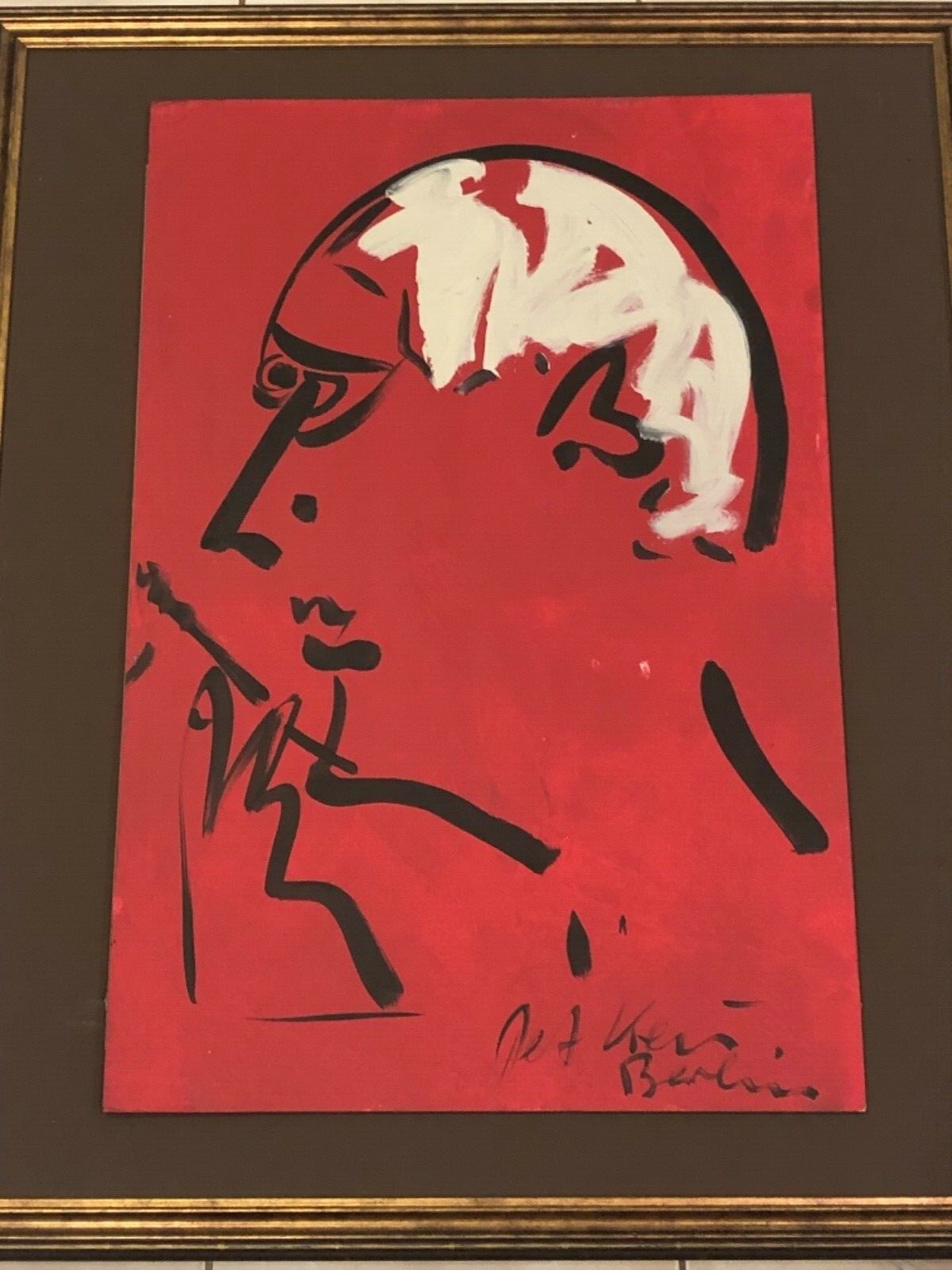 Rare Peter Keil Red Period Abstract Berlin Profile 2018 Modernism Expressionist