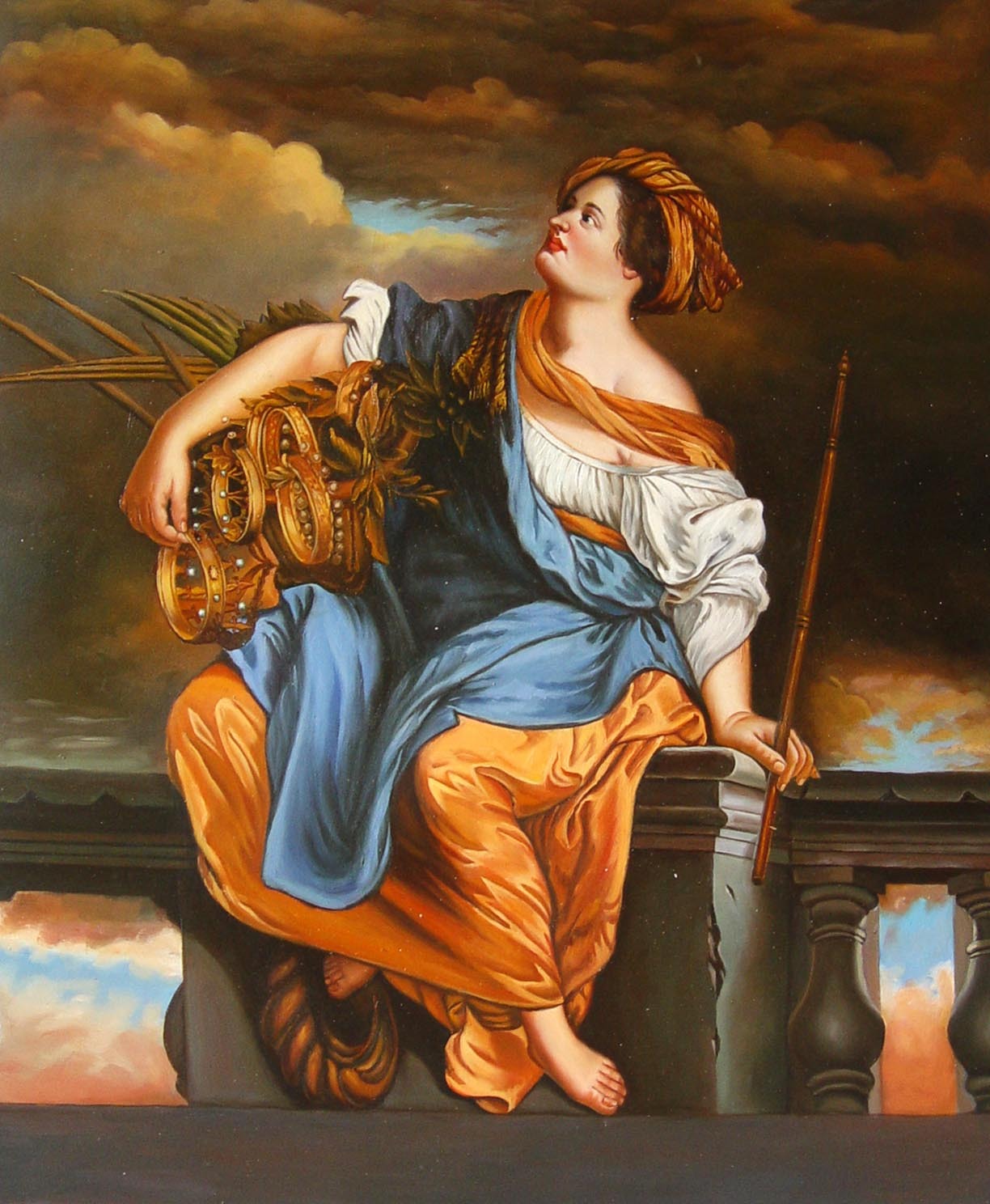 Oil Painting Hand painted on canvas-Public Felicity Surmounting Perils-20″x24″