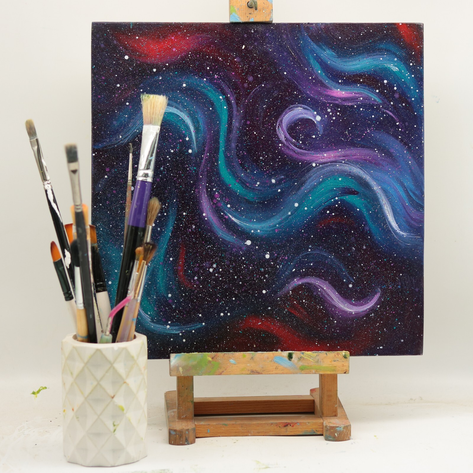 Galaxy Painting Space Painting Oil Original Space Art Outer Space Decor Galaxy