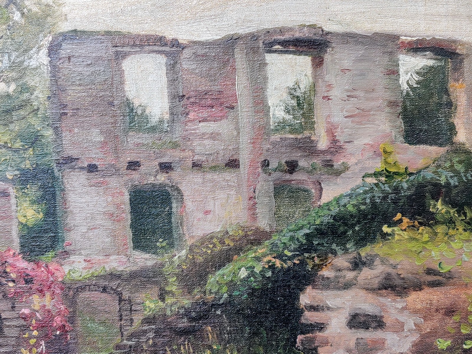 Hans Agersnap (1857-1925): RUINS, original oil painting