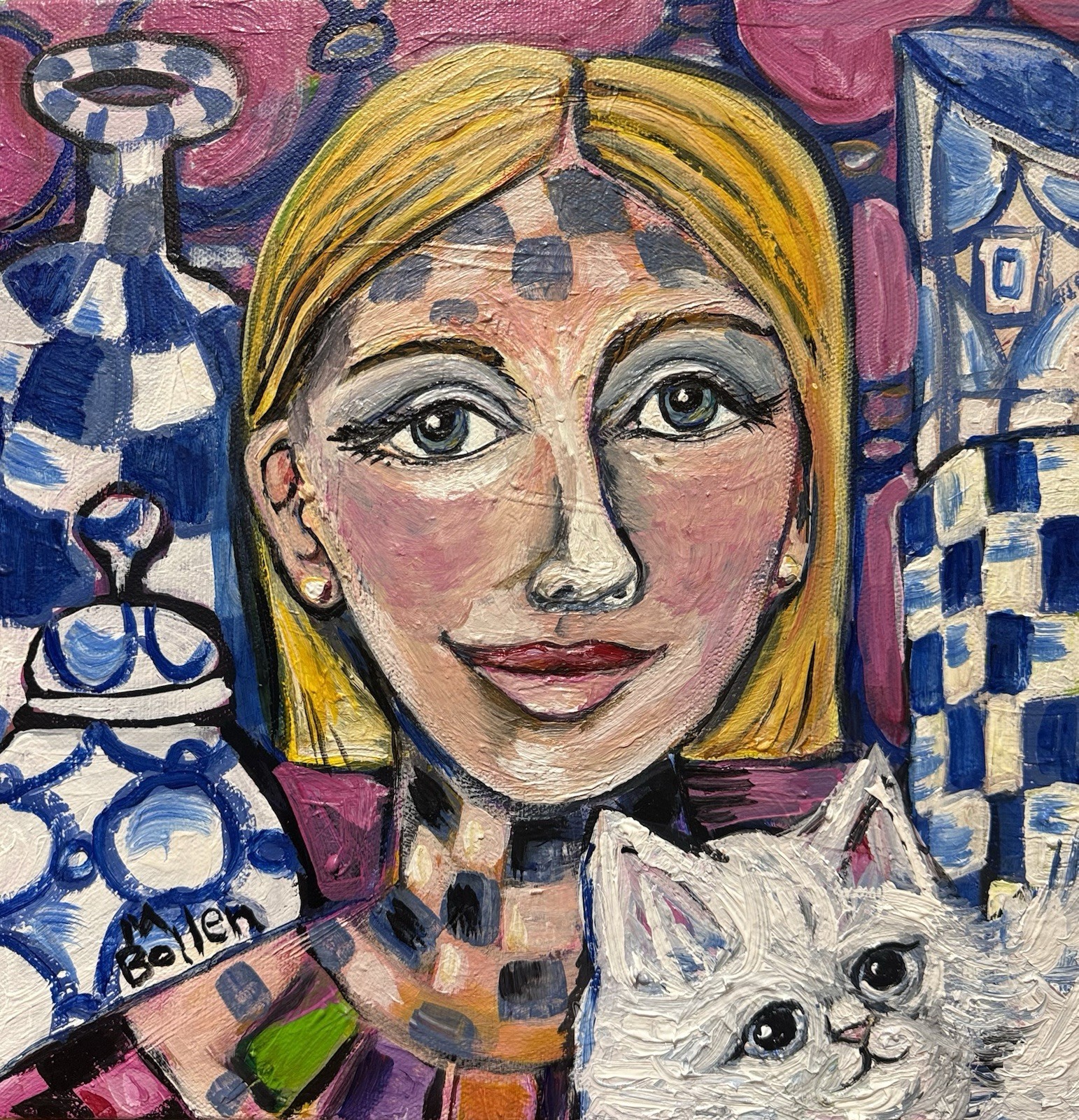 Original Melissa Bollen Woman Who Was Obsessed With Mackenzie Childs Painting