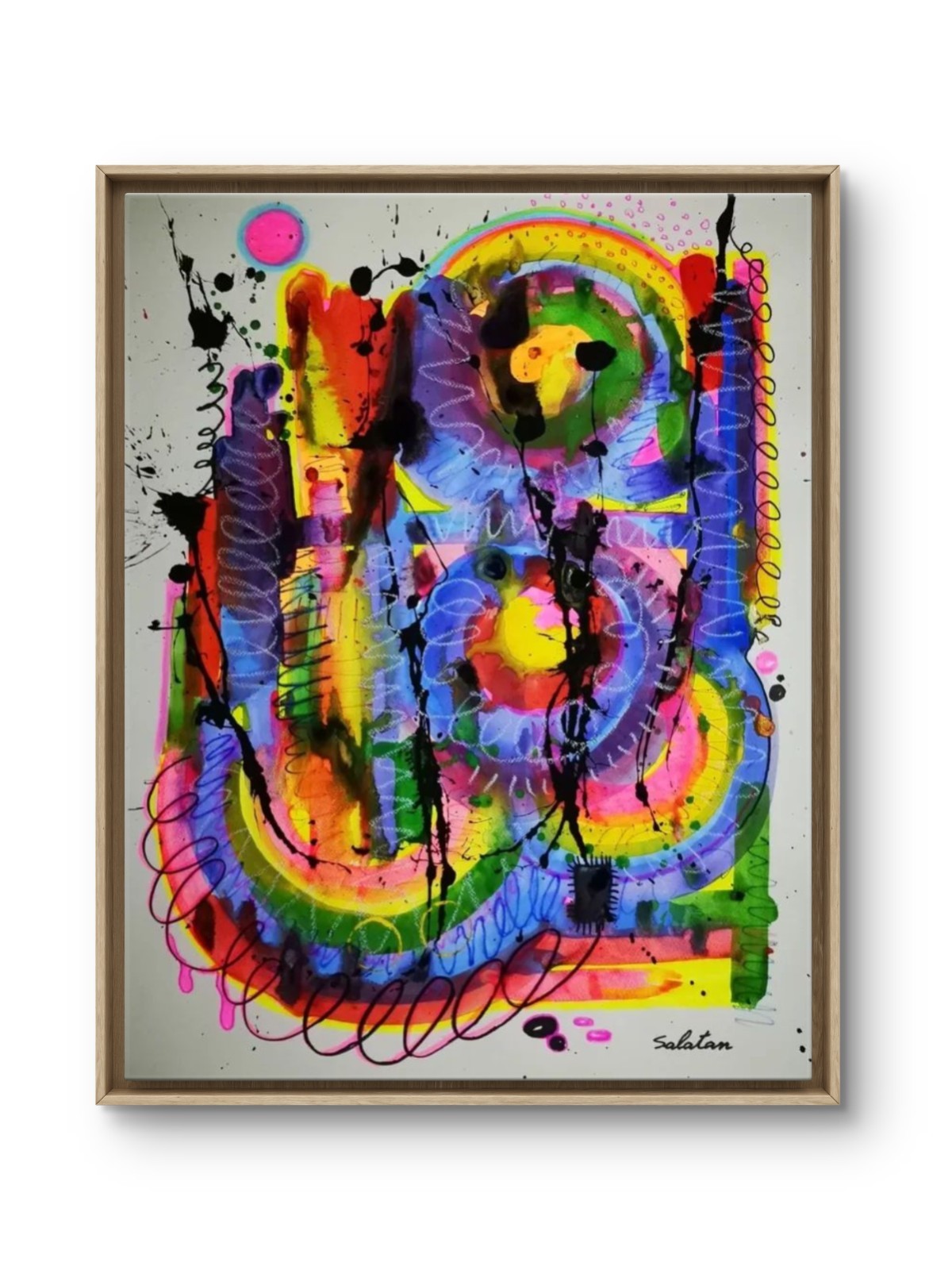 Painting Abstract Artwork Acrylic on paper 58cmx78cm