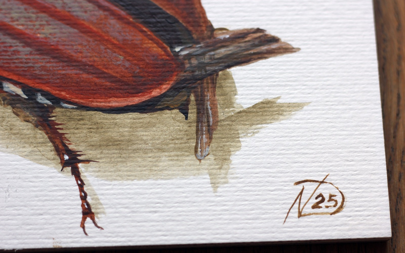Maybug Beetle Painting Spring Insect Art Original Acrylic Nature Garden Decor