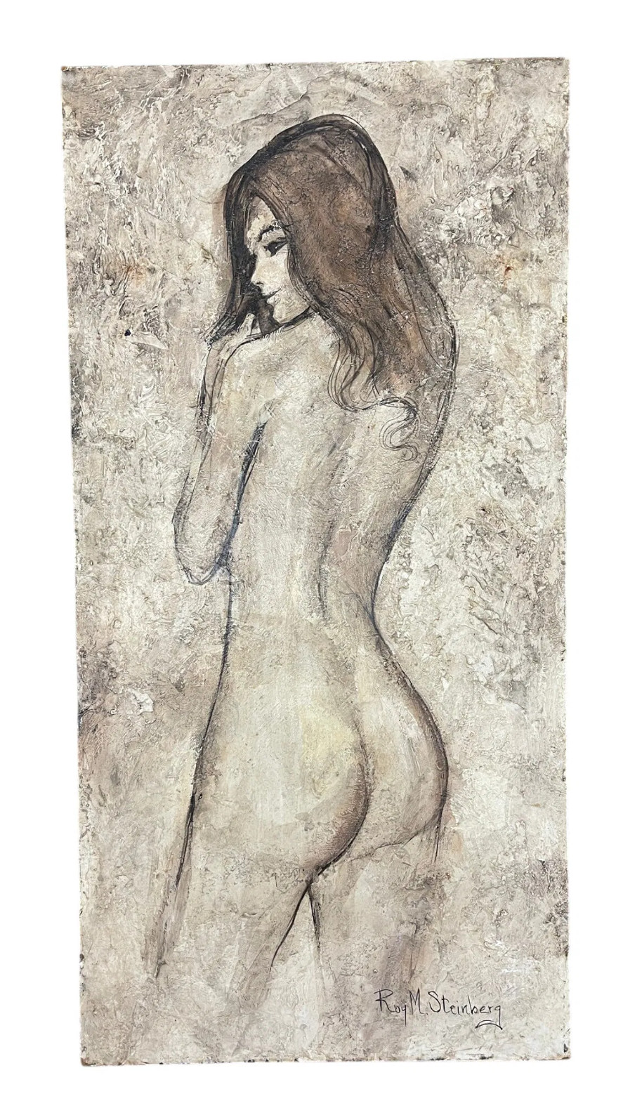 Roy M. Steinberg (1929-2016) Oil on Board – Nude Female Study Signed Painting
