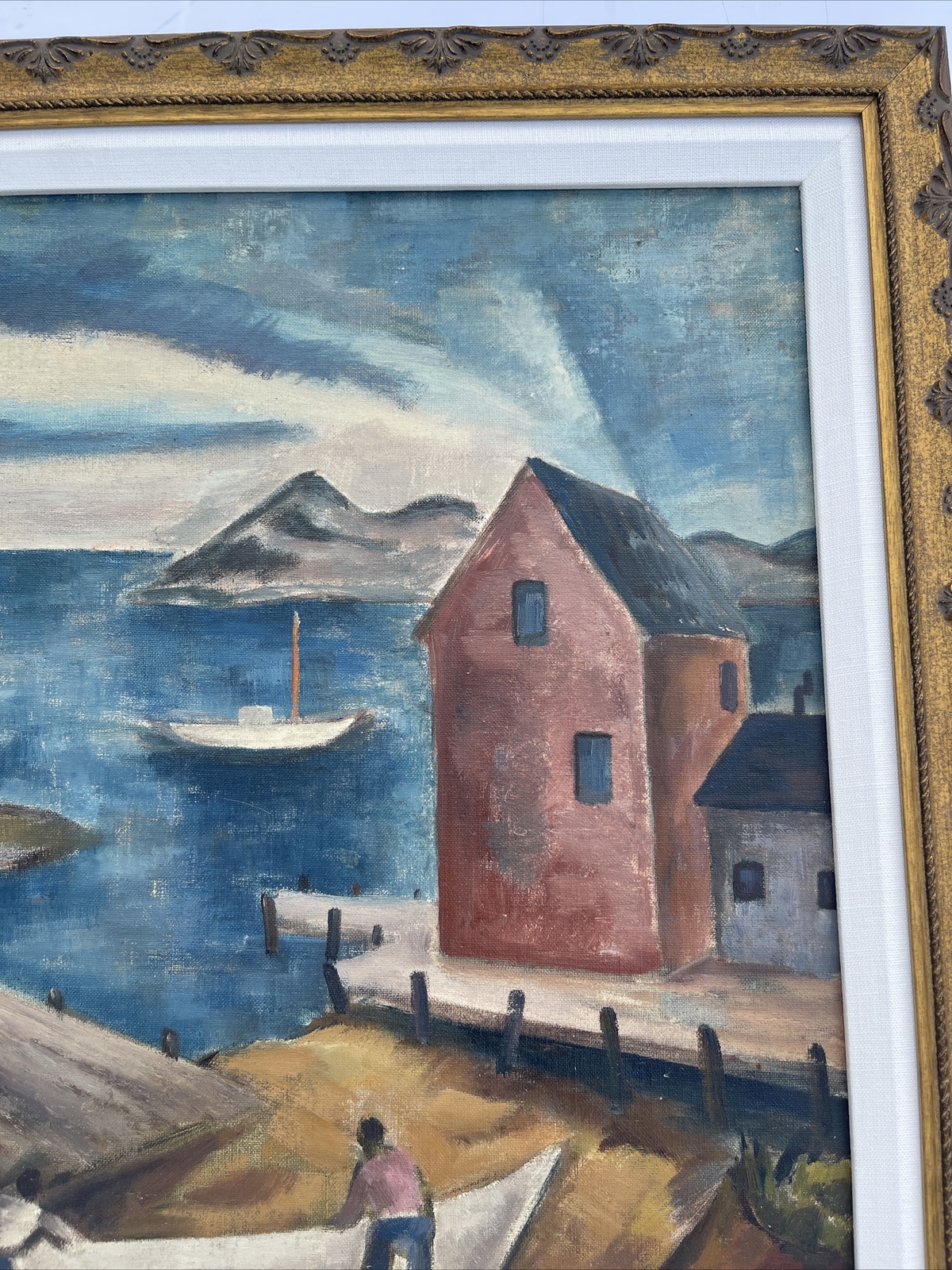 Mid Century Painting New Jersey Maurice Bilton Listed Famous WPA REGIONALISM OIL