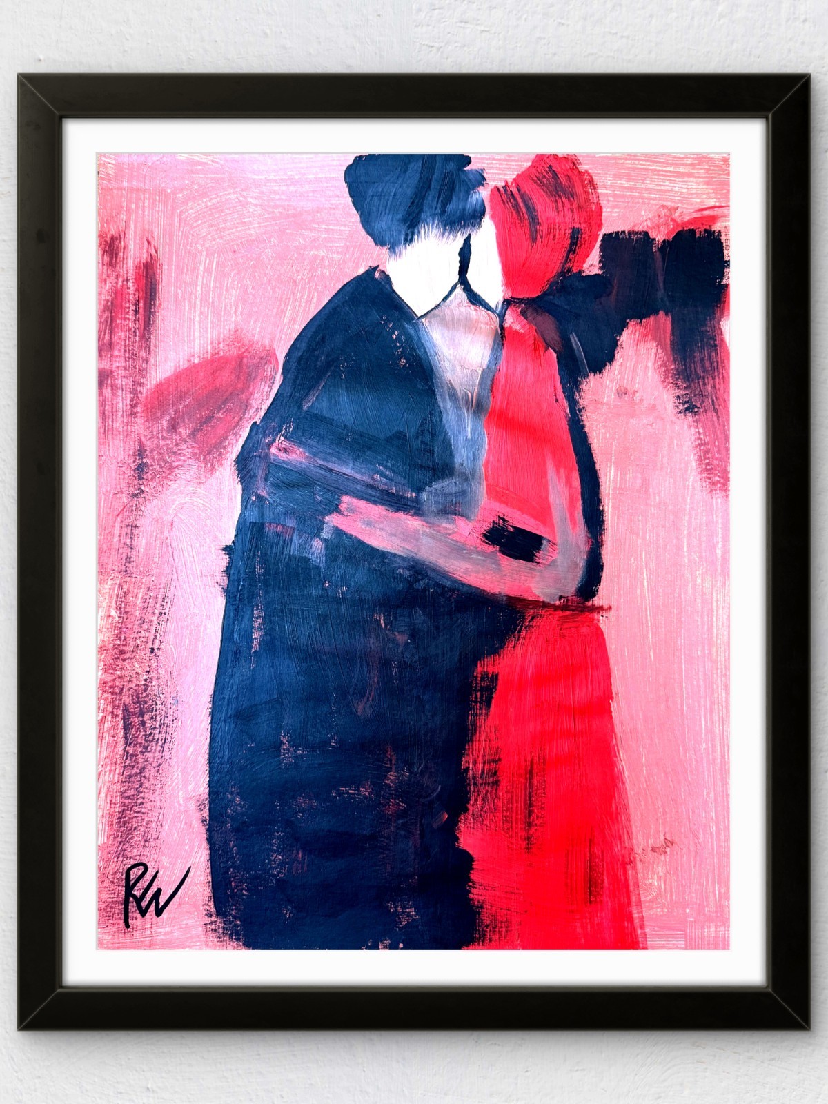 Original 11×14 Expressionist Hand Painted Signed Acrylic Paper Art Whisper in Pi