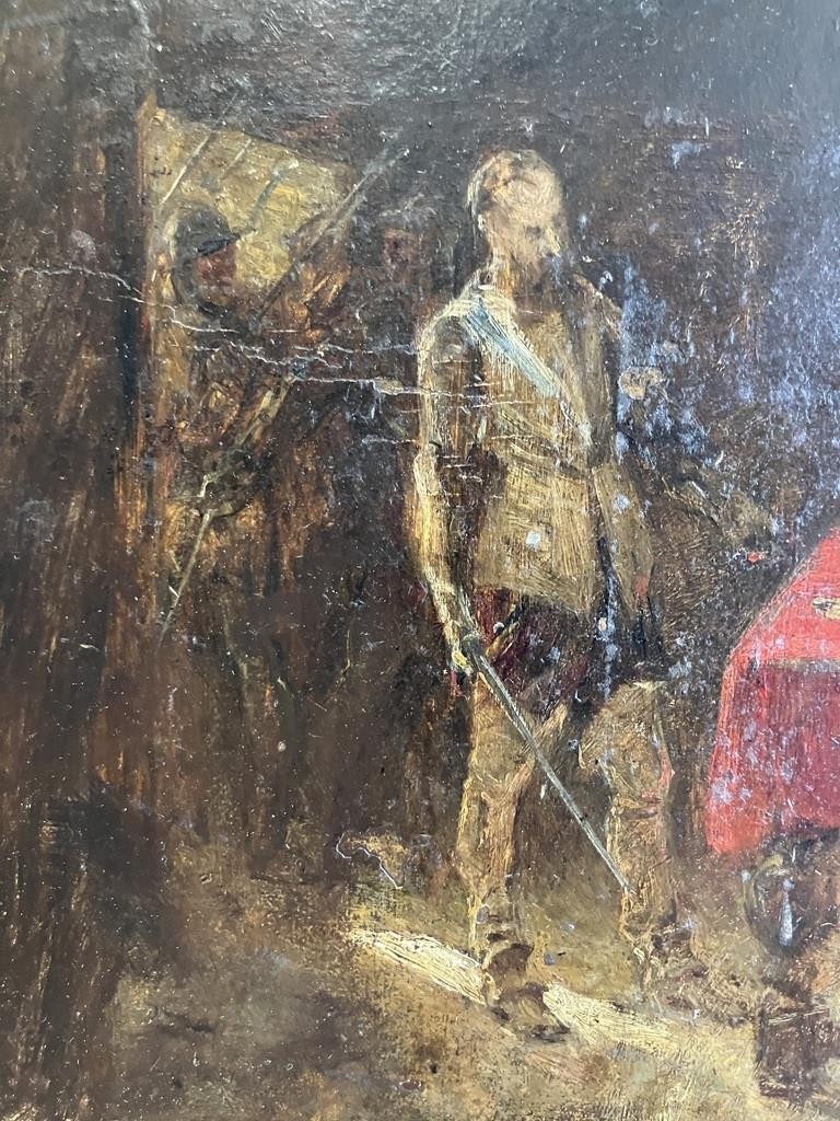 ANTIQUE OIL PAINTING John Seymour LUCAS (1849-1923) The Confrontation To $36,500