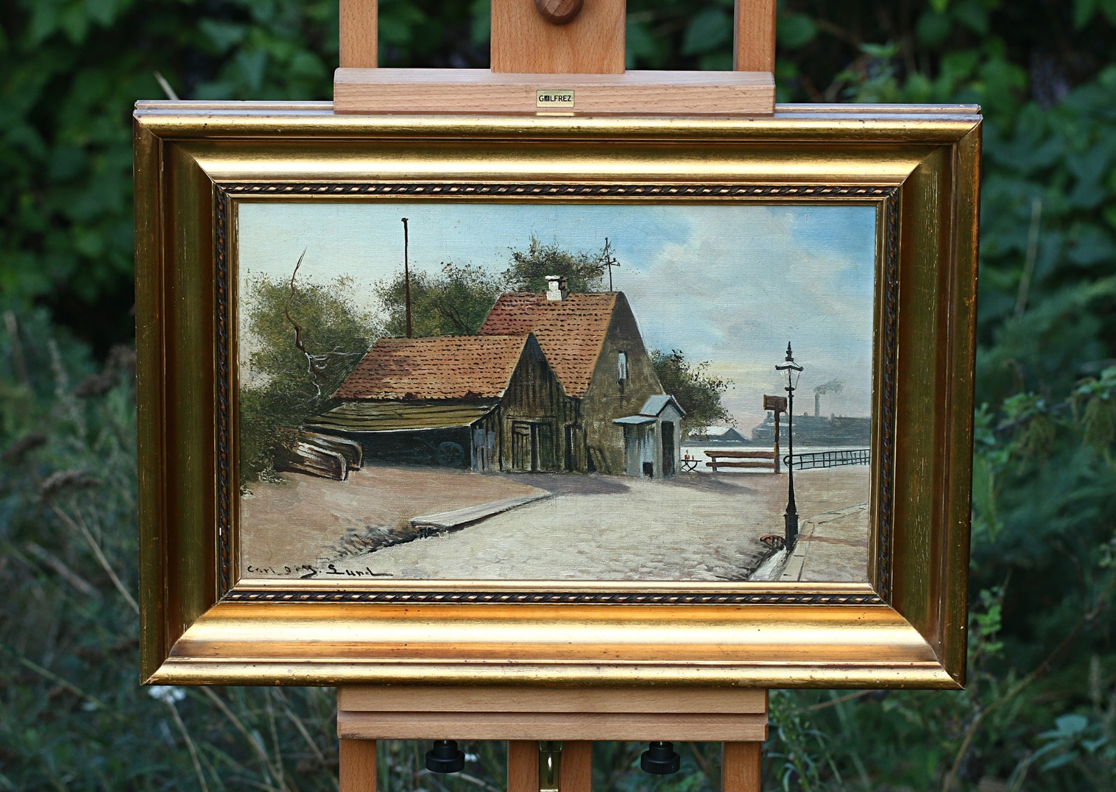 Carl Ove Julian Lund (1857-1936) Old House By Langebro Bridge, Copenhagen