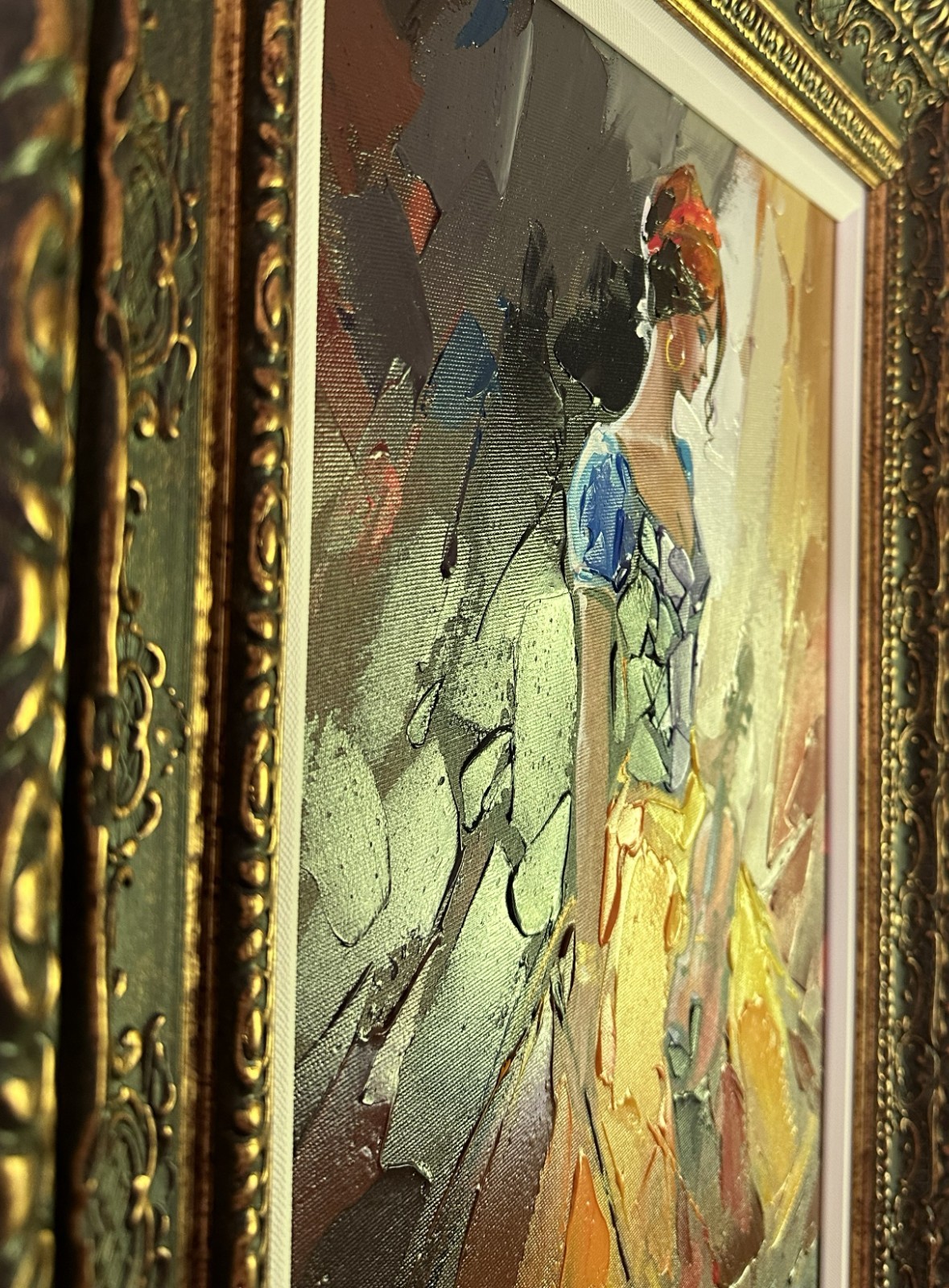 Anatoly Metlan «Seville XXXVIII» Oil Painting on Canvas, Framed, COA