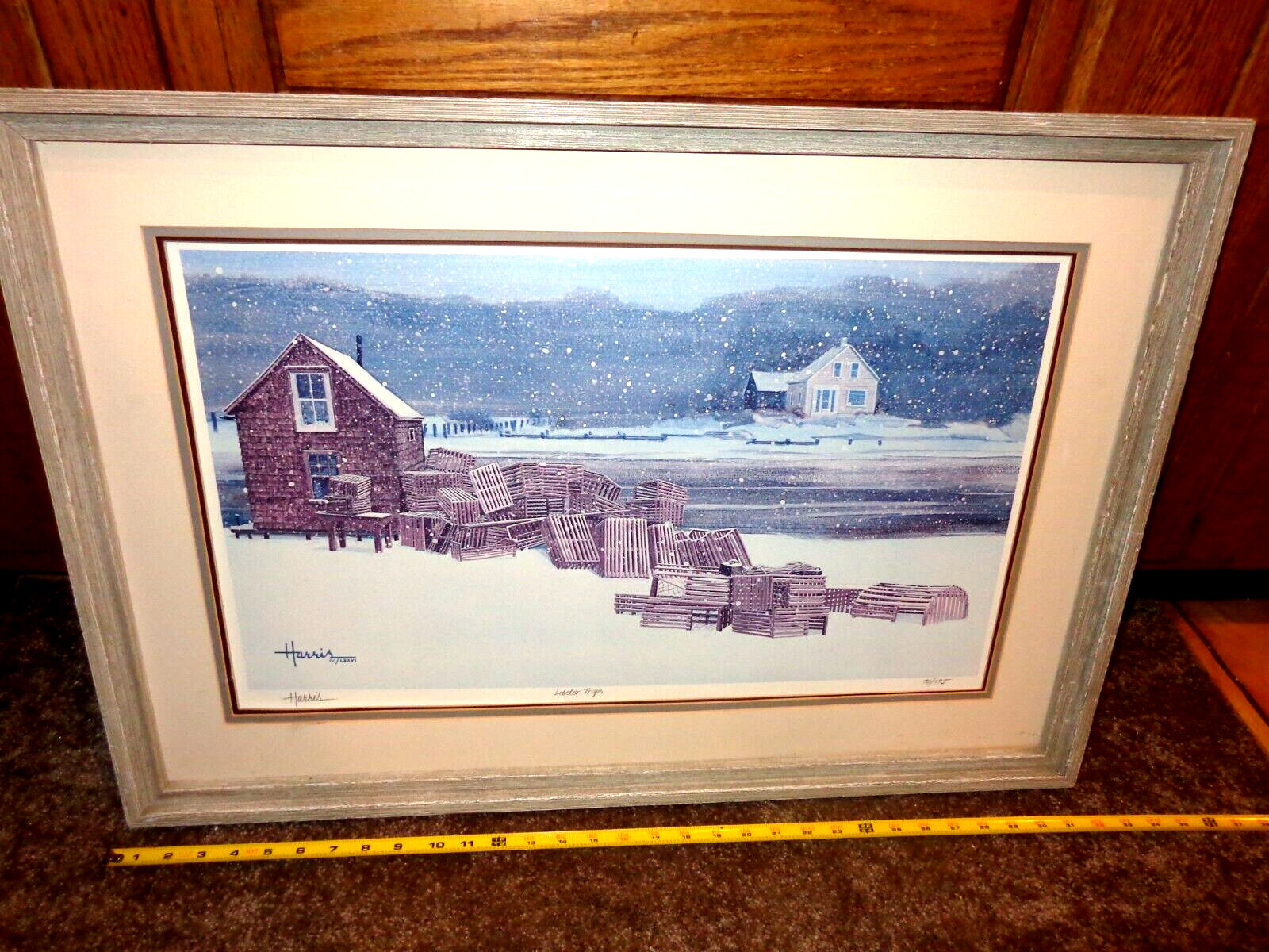 31 x 21 in LIMITED EDITION PRINT LOBSTER TRAPS – 70 / 175 BY HARRIS – L188 Q