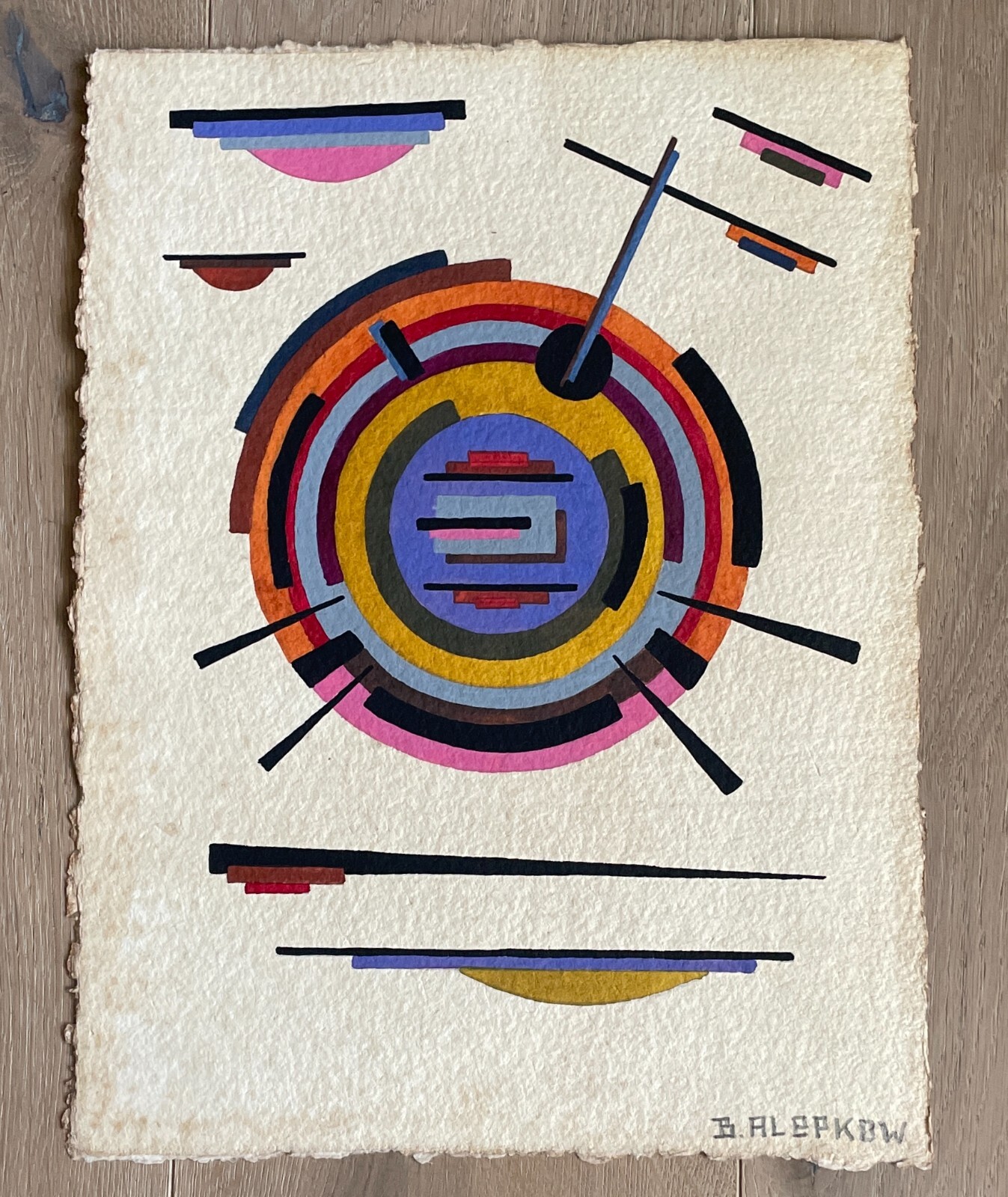 Art Deco Abstract Painting by Boris Alepkov 1960 – 1969