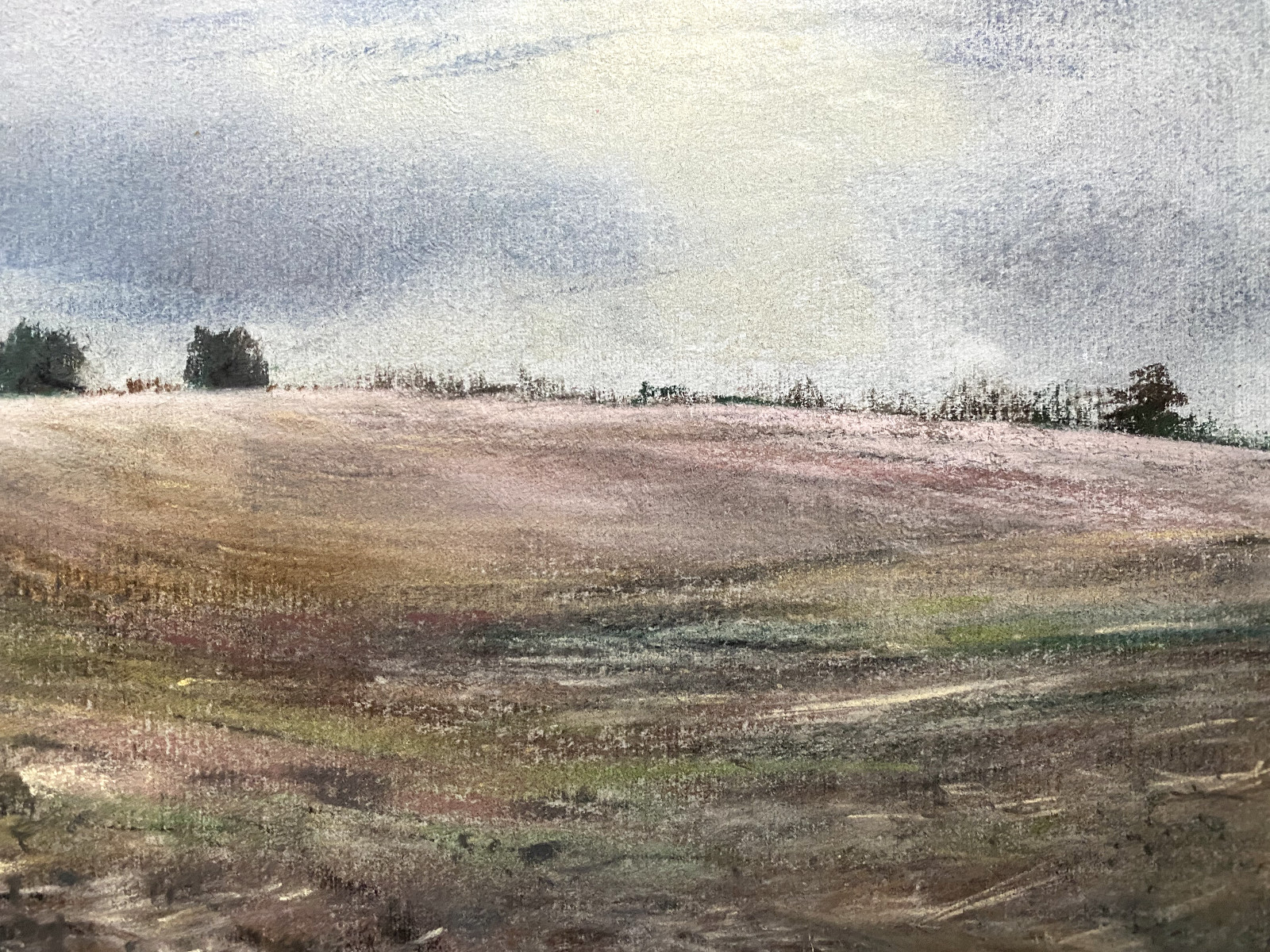 Franz Ehmke 1928-2018 GDR Painter Blankenfelde Field Brandenburg Signed