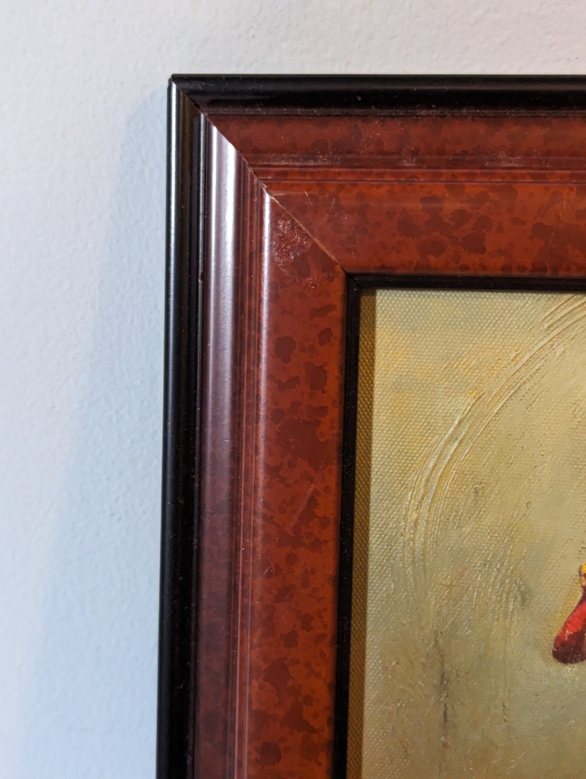Oil Painting-Glamorous Couple Dancing on a Beach-Framed-Signed «M Harold»-C Desc