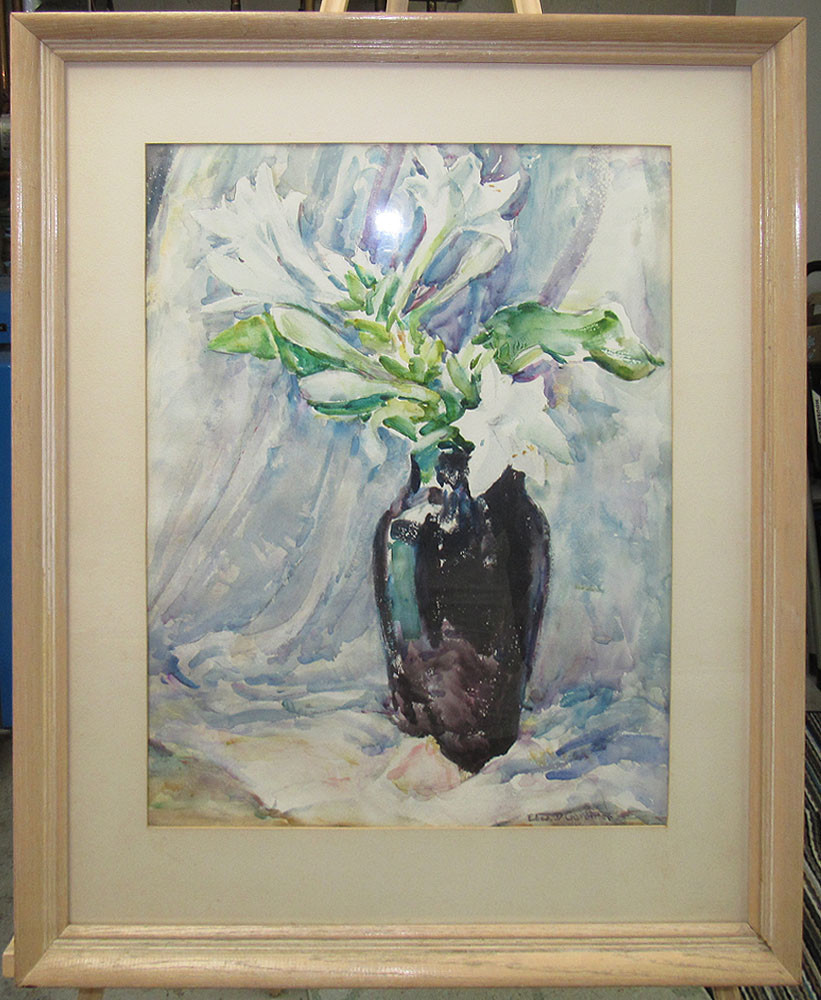 Eliza D. Gardiner Impressionist Still Life of Flowers WC Listed Rhode Island