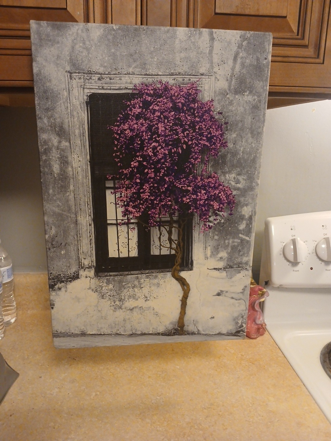 Painting: The Purple Tree /Unknown Artist / SIZE: 18 L X 12 Width. On Canvas.