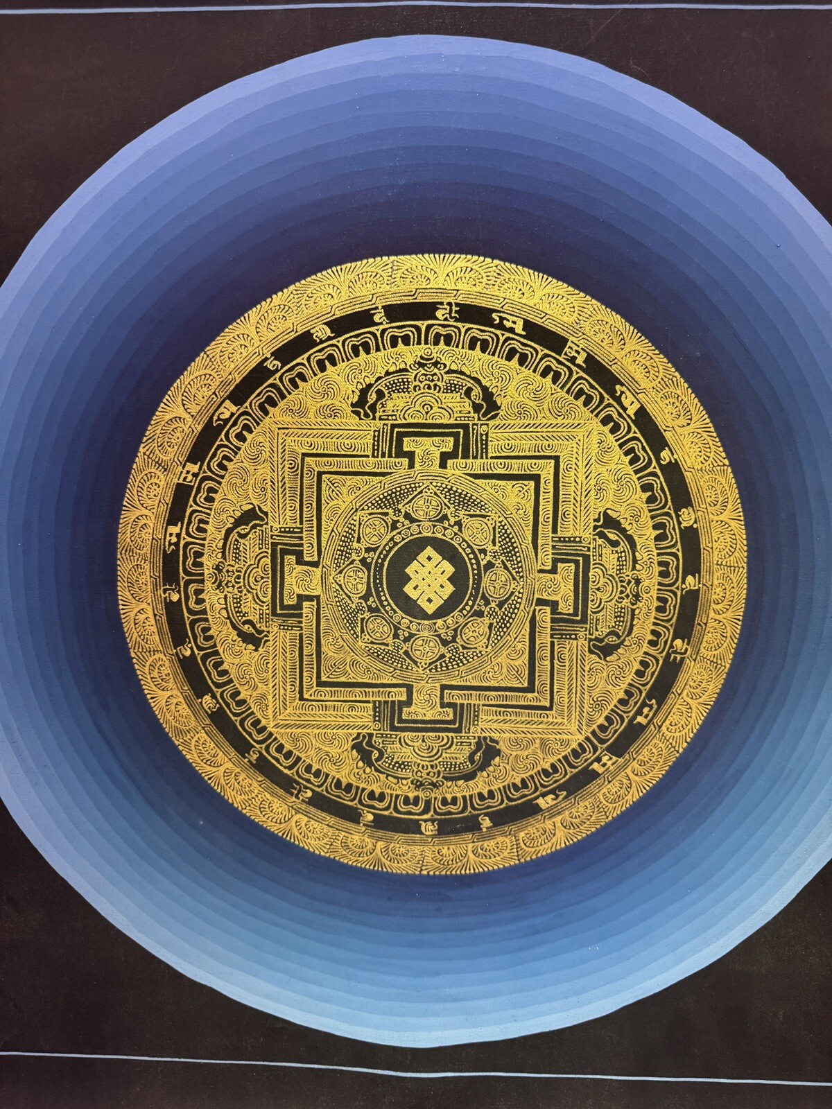 Om Mani Padme Hum Mantra Mandala Prayer/Meditation Tibetan Thangka Painting