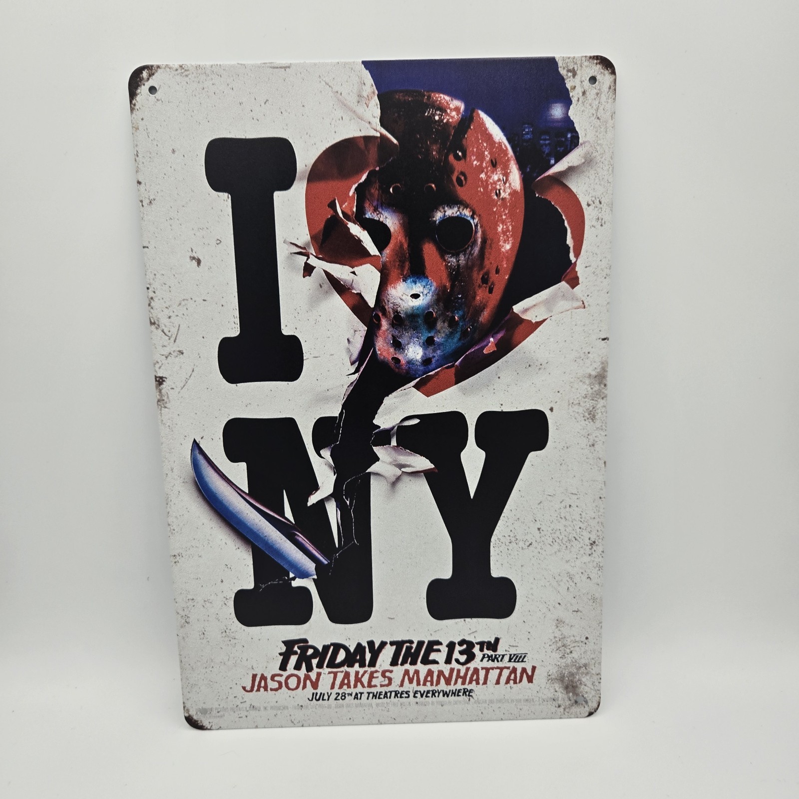 Friday the 13th 8×12 Metal Movie Poster Sign Jason Voorhees Horror