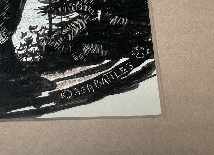 Asa Battles Pen & Ink/Mixed Media Original Signed Art Work