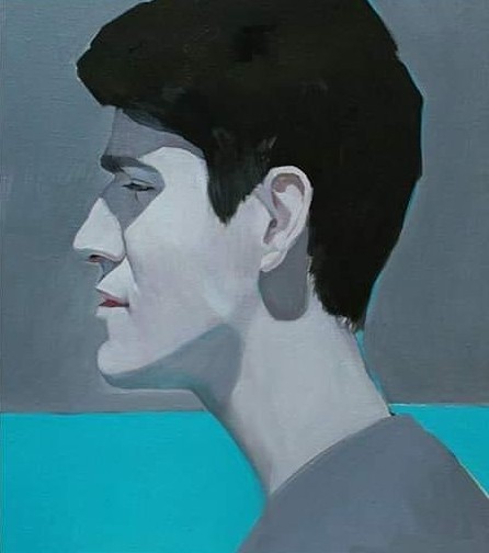Original Oil Painting on Canvas 16x14in/40x35cm Boy Portrait Male 2017