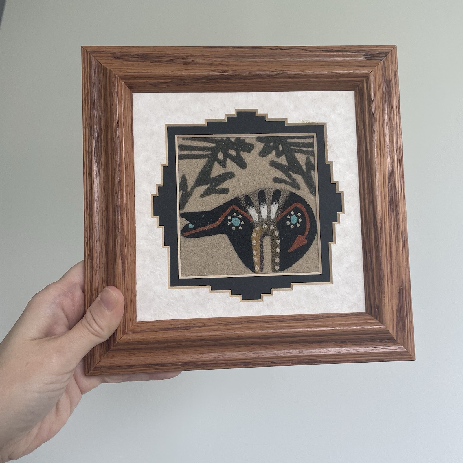 Navajo Sand Painting Zuni Bear End of Trail Native American Indian Sign E Tyler