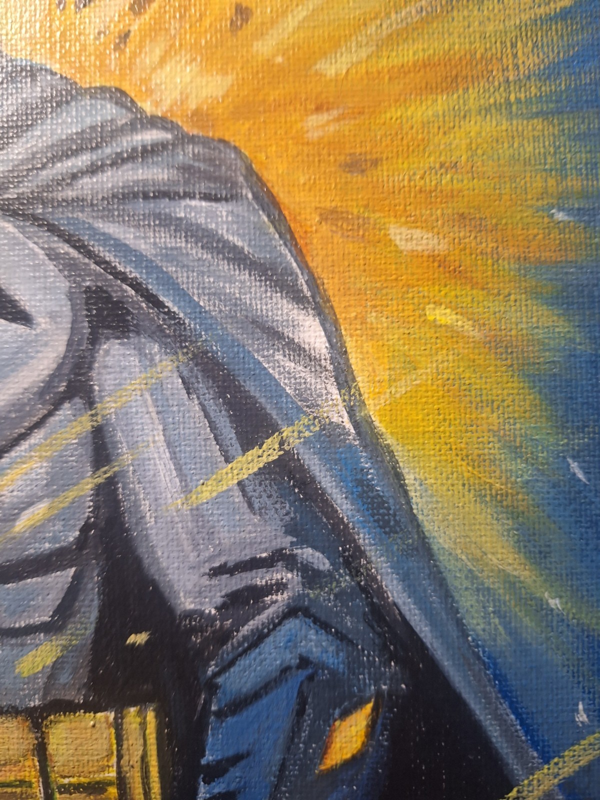 Batman Explosions 9×12 Original Artwork Canvas Panel